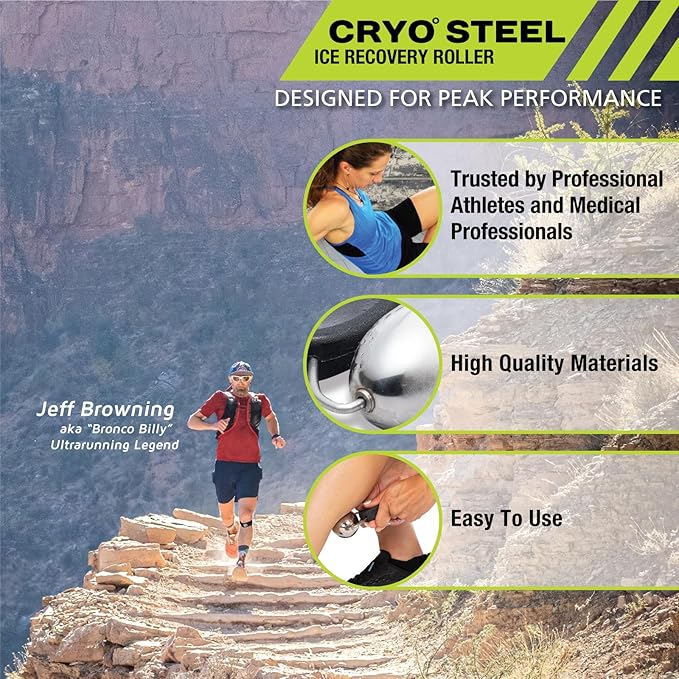 Pro-Tec Athletics Rollers, RM Extreme,RM Extreme Mini,Cryosteel Ice Roller, Portable Roller, Deep Tissue Massage, Muscle Relief, Hamstring, Quadriceps, Calf,Multi-Directional,Enhance Performance,Adult