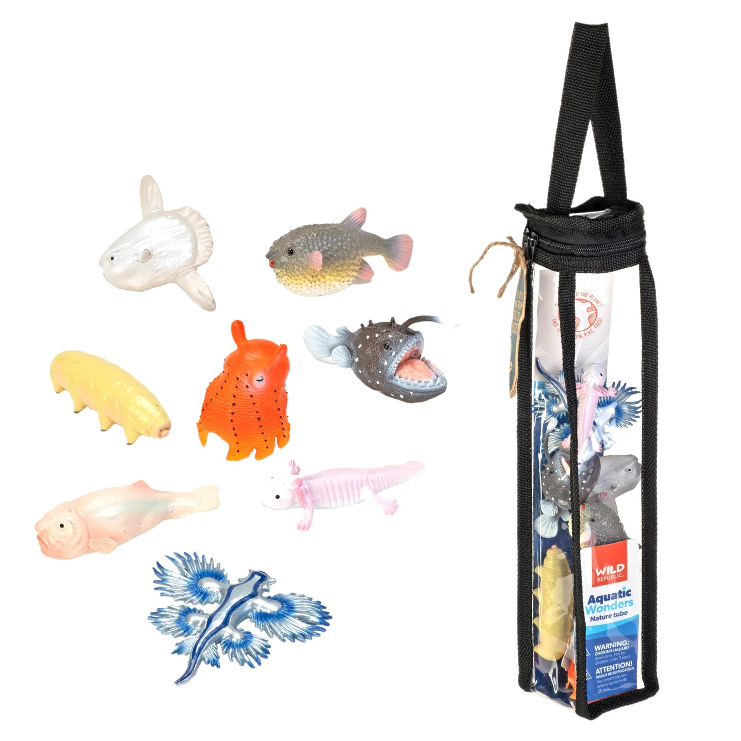 Wild Republic Nature Tube Aquatic Wonders, Toy Figures, Educational Toys, Interactive Play Set