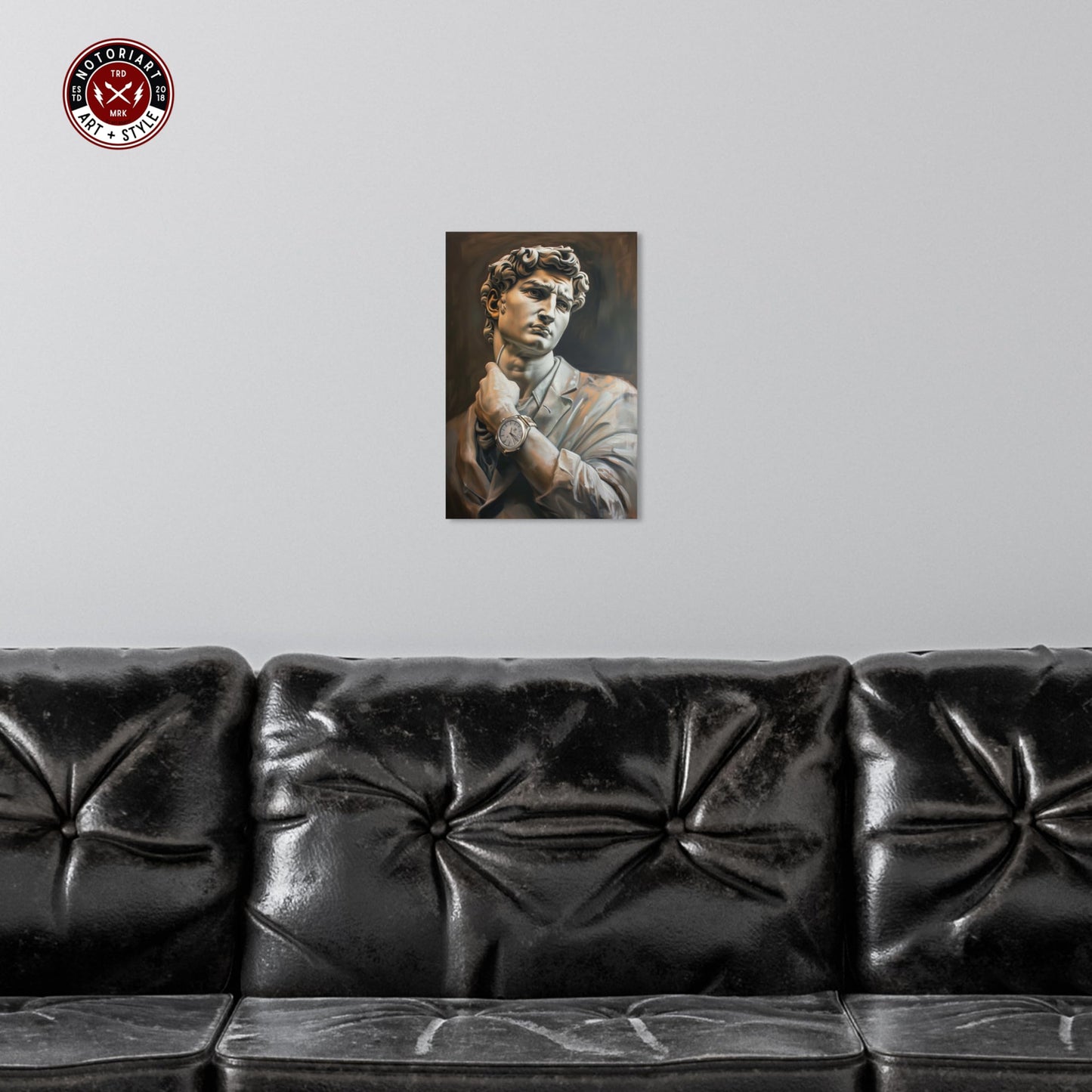 Notoriart Classy Sculpture Gallery Wrapped Men Style 1 Piece Canvas Wall Art, 10" x 15", Gallery Wrapped