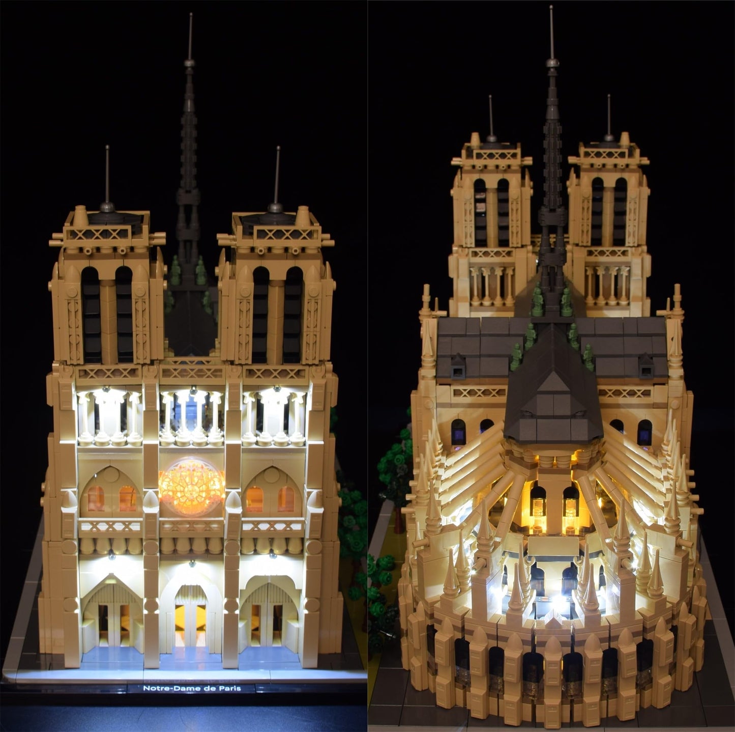 LightGo LED Lighting Kit Designed for Lego 21061 Notre-Dame de Paris Building Set - Not Include Model (Remote Version)