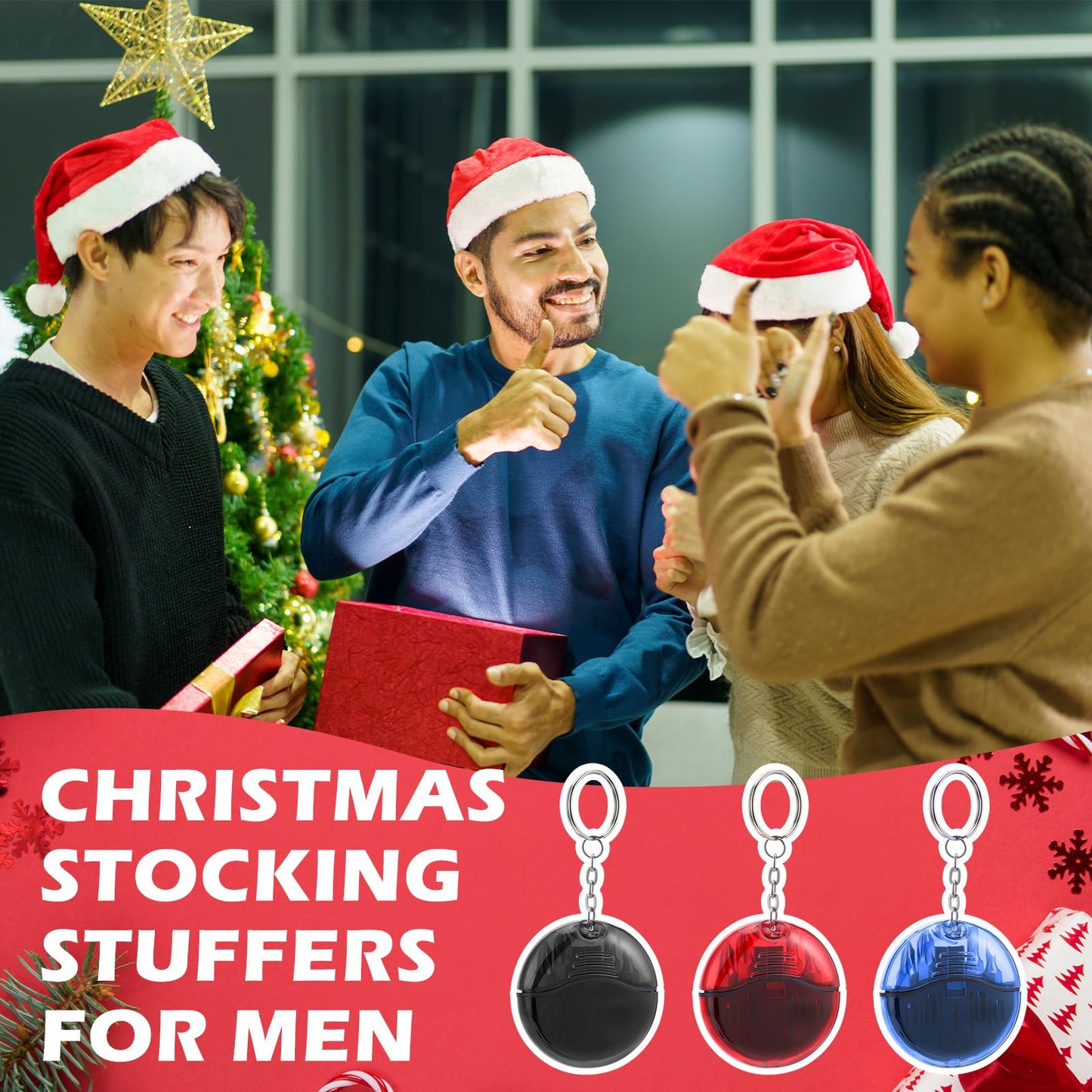 XunYee 24 Pcs 4 in 1 Mini Screwdriver Keychain Set Christmas Stocking Stuffers Bulk for Men Multitool Pocket Screwdriver Keychain Kit for Xmas Party Favor Father Birthday Gift Goodie Bag Filler