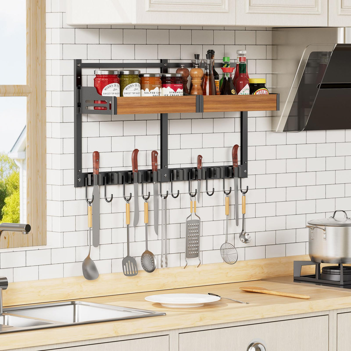 Broom and Mop Organizer Wall Hanging