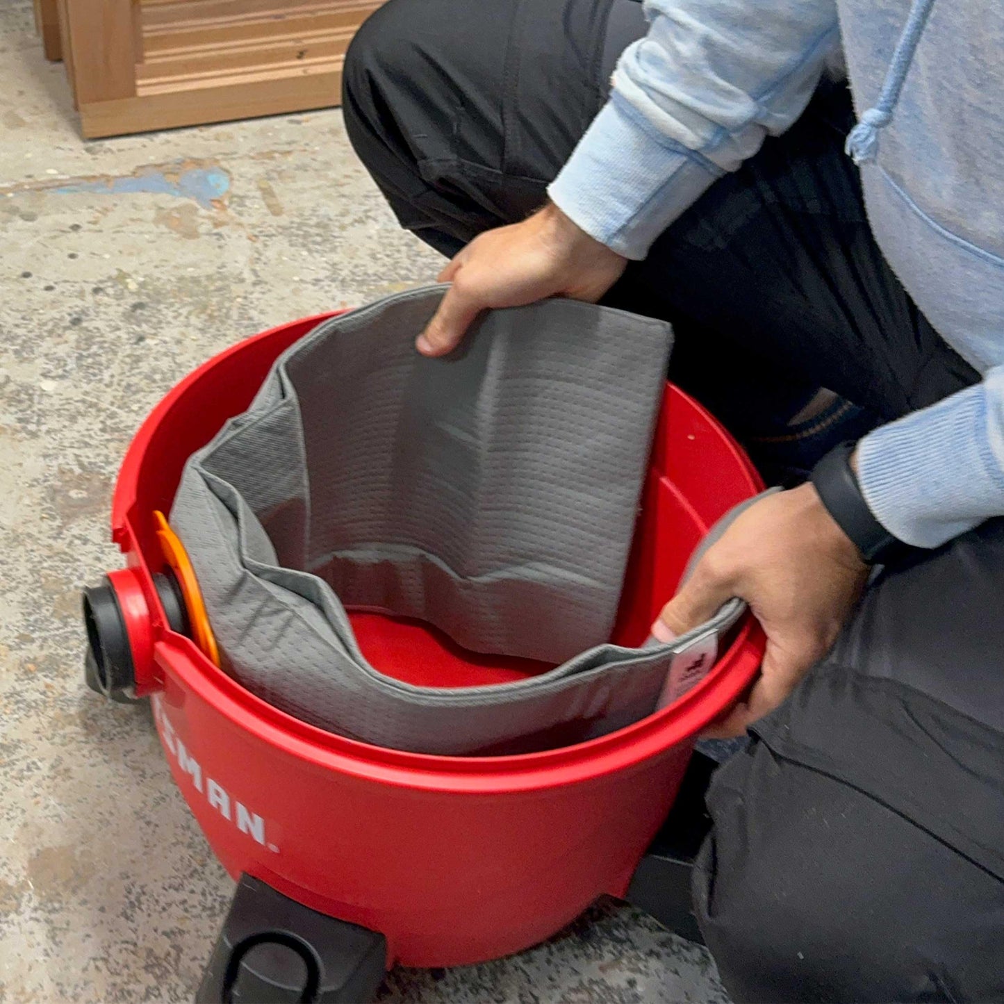 Macam Reusable Dust Bag Compatible with Ridgid and Craftsman Shop-vacs - 1 Pack Vacuum Bag, Filter Bag, 6-16 Gallons capacity (6-9 Gallons)