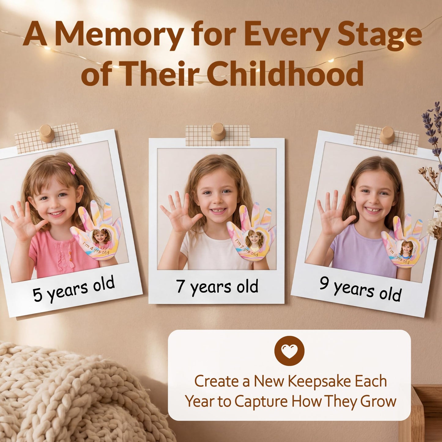 Clay Hand Casting Kit for Family Crafts – Oven Bake Polymer Clay Arts & Crafts, DIY Handprint Keepsake Frame for Kids Teens & Adults, Creative Projects for Everyone Gifts from Children, Ages 5-14
