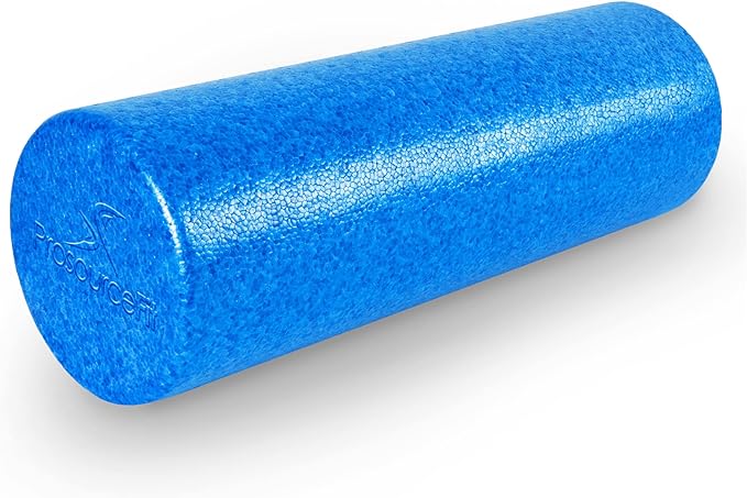 ProsourceFit High Density Foam Rollers 18 - inches Long, Firm Full Body Athletic Massager for Back Stretching, Yoga, Pilates, Post Workout Trigger Point Release, Pink