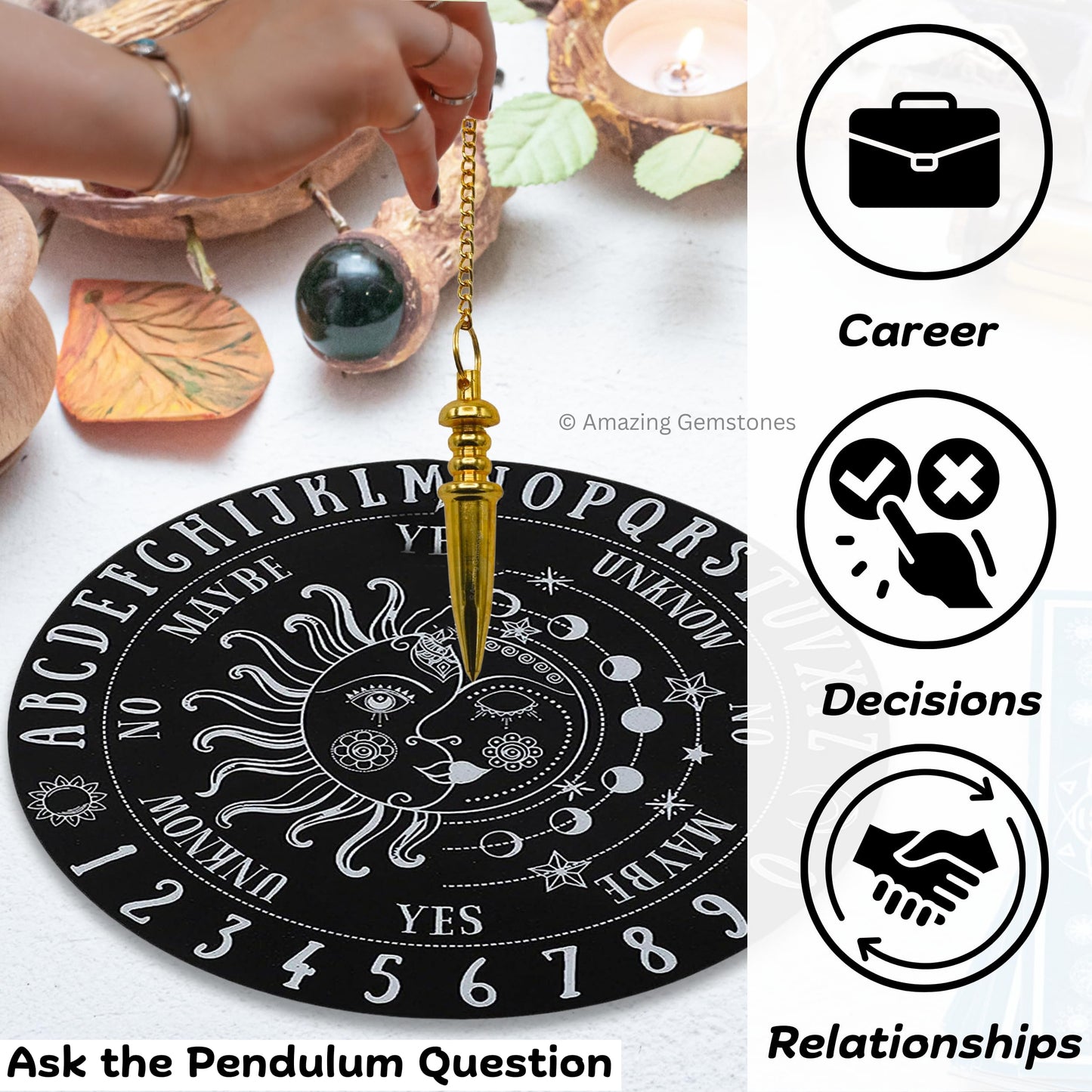 Amazing Gemstone Healing Metal Pendulums for Divination, Gold Bullet Steel Copper Pendulum High Energy Pendulo de Bronce Pendulos de Mesa MP5