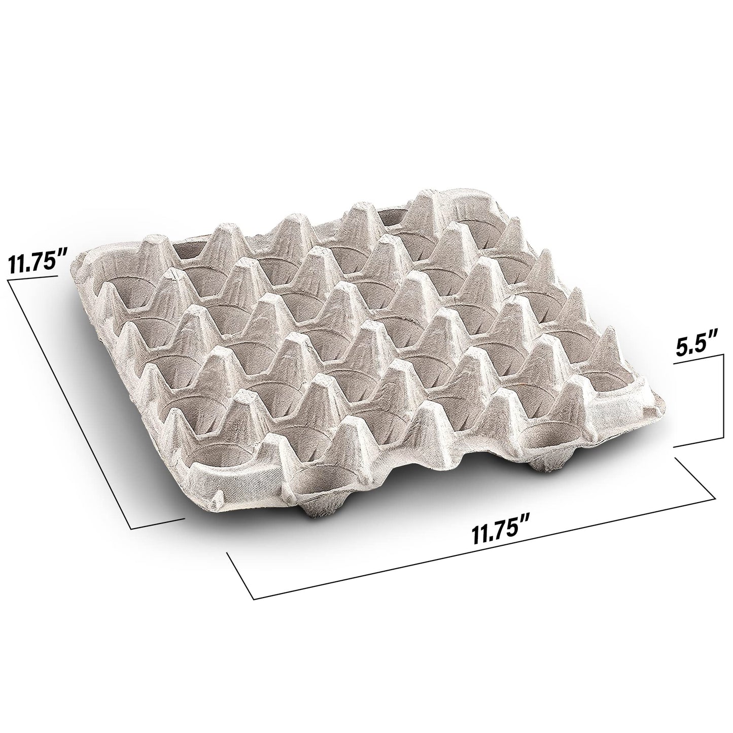 Biodegradable Pulp Fiber Egg Flats - 15 Pieces for Storing up to 30 Large or Small Eggs/Egg Crates That Make a Great Home for Roach Colony by MT Products