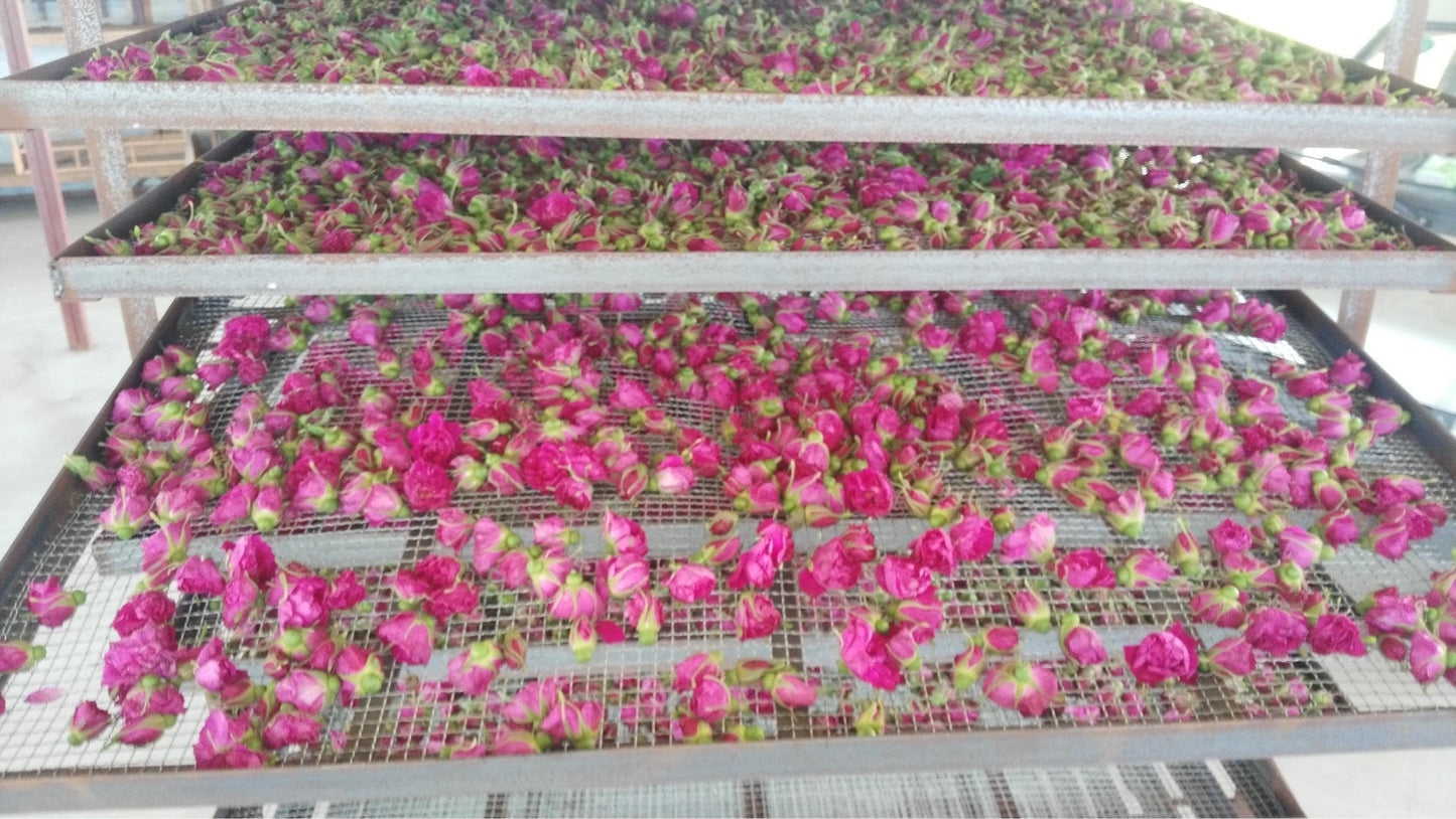 TooGet Fragrant Natural Red Rose Buds Rose Petals Organic Dried Flowers Wholesale, Culinary Food Grade - 8 OZ
