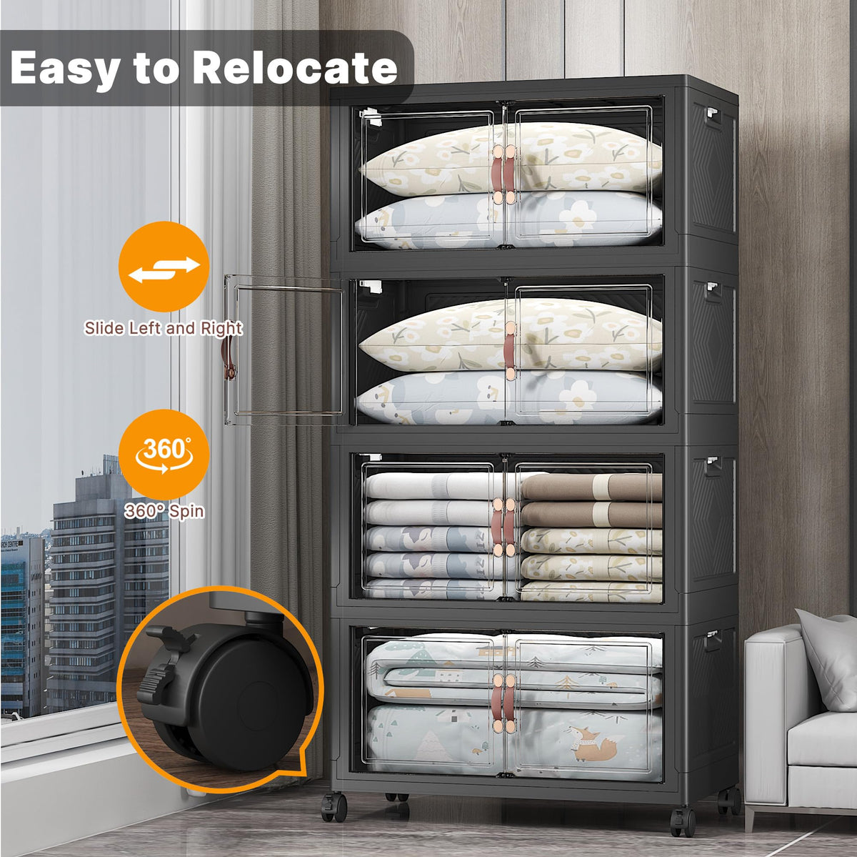 672QT Lockable Plastic Storage Bins