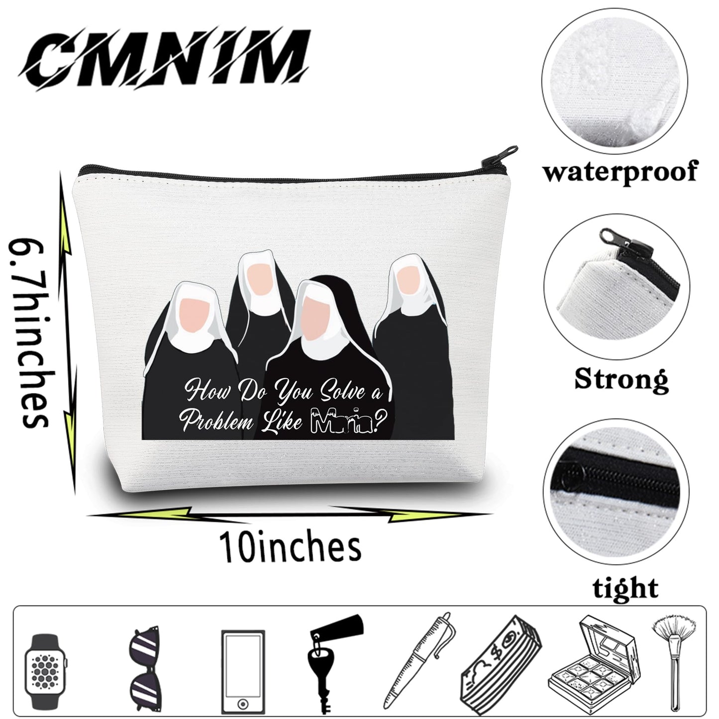 CMNIM Musical Makeup Bag How Do You Solve a Problem Like Quote Musical Theatre Gifts For Musical Fans Accessory Pouch