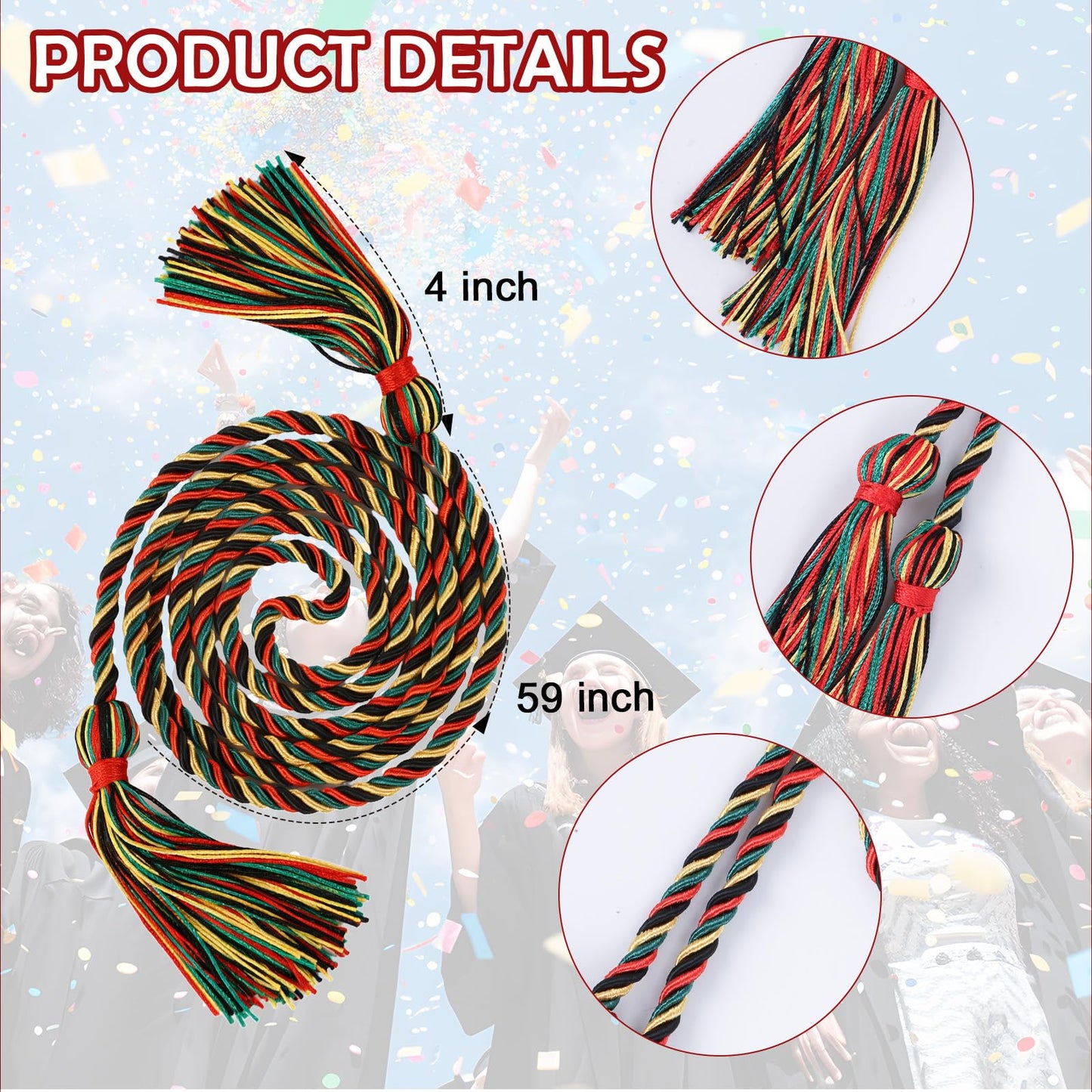 Silkovahamd Kente Black Graduation Stole - Class of 2026 Honor Cord African Pride Sash for College High School, Black Graduates College Keepsake Accessory