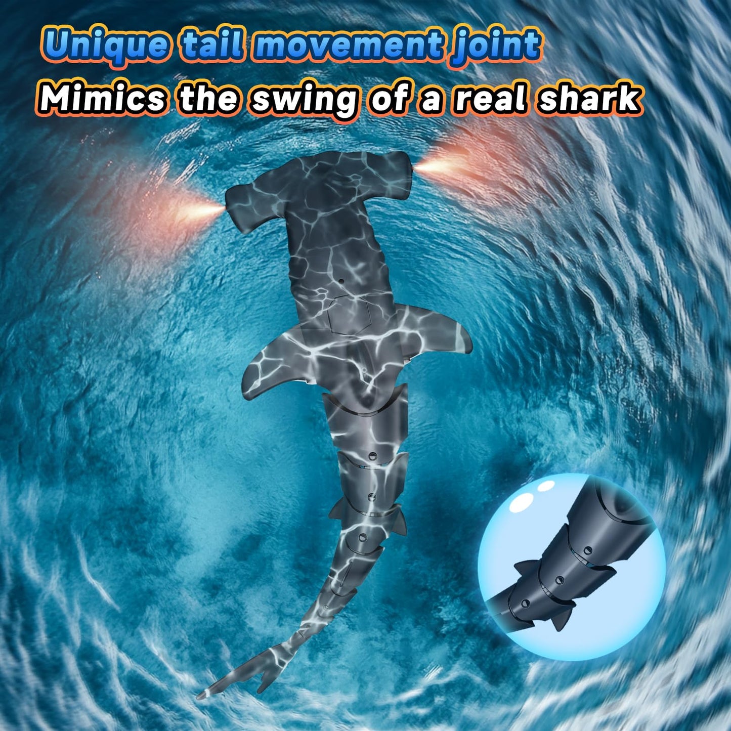 fygurso Remote Control Shark Toys High Simulation,Water Toys for Kids, High Simulation Shark for Pool & Bath, Ideal Gifts for Boys Ages 6+ (Gray)