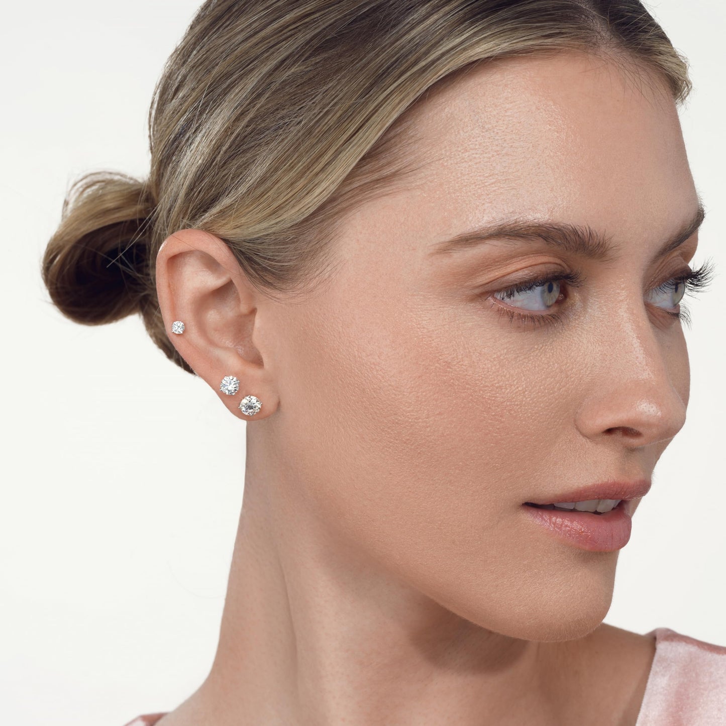 IGI Certified 1 Carat Lab Grown Diamond Round Stud Earrings for Women I 14k White Gold Earrings (G-H, VS1-VS2, 1.00 cttw) 4-Prong Brilliant Cut Diamond I Screw Back Studs by Carbon Atelier