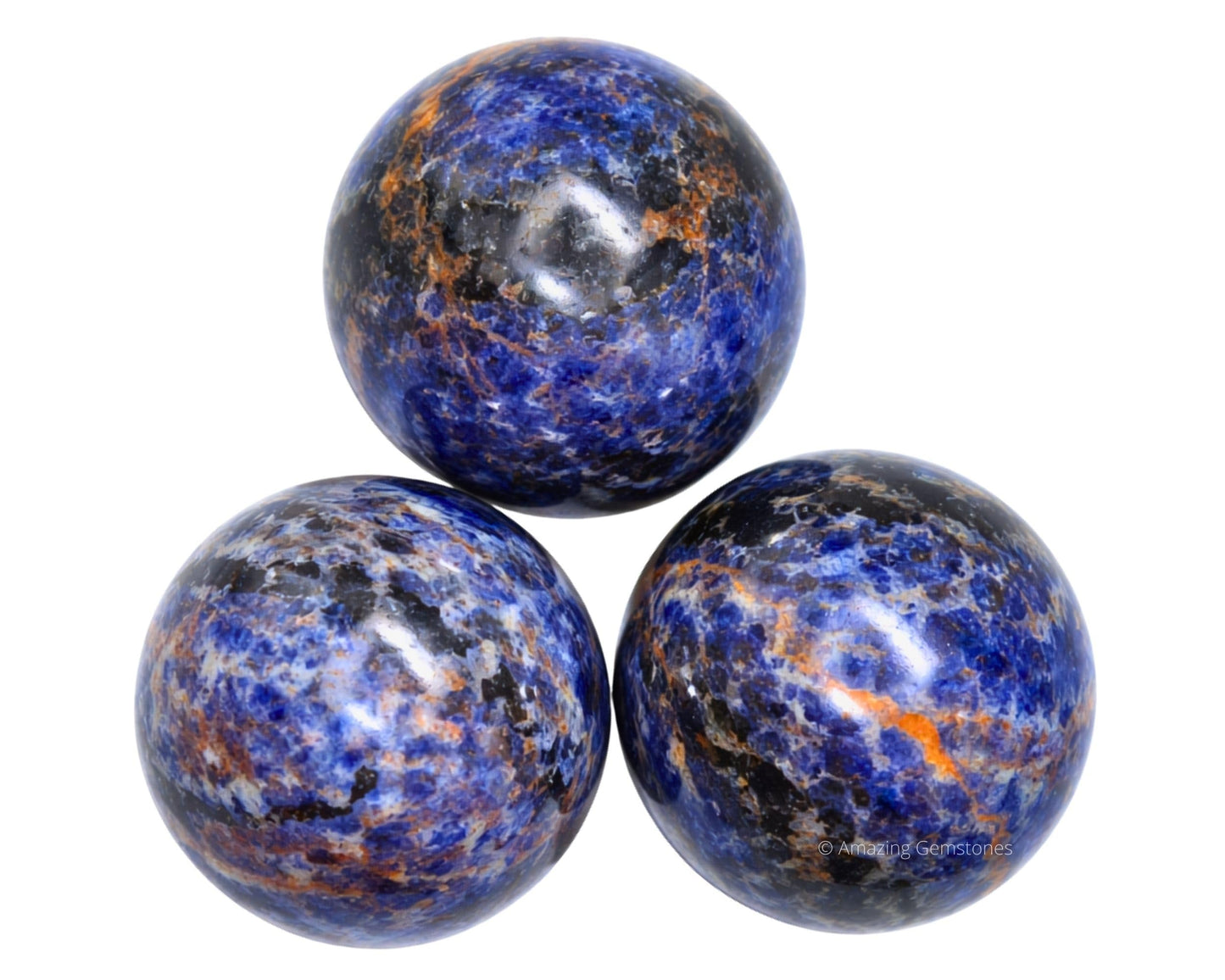 Amazing Gemstone Sodalite Crystal Ball with Stand - 2" Inches Crystal Sphere Meditation Balls for Witchcraft and Decorative Balls