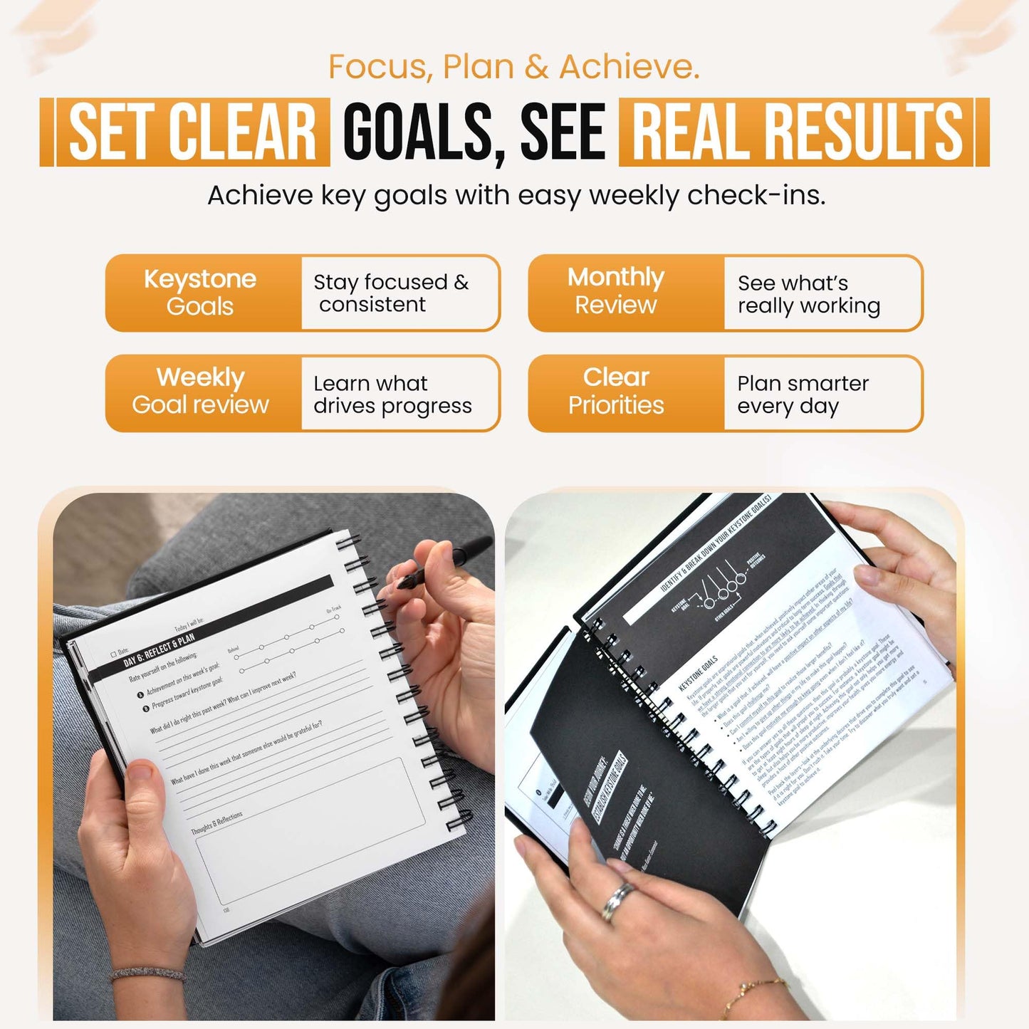 The Behavior Shift Brain Shift Journal (Habits & Goals) - 6 x 7 Inches Productivity journal - 13 week Guided Prompts for Habits, Goal setting & Personal growth- Gratitude & Manifestation journal