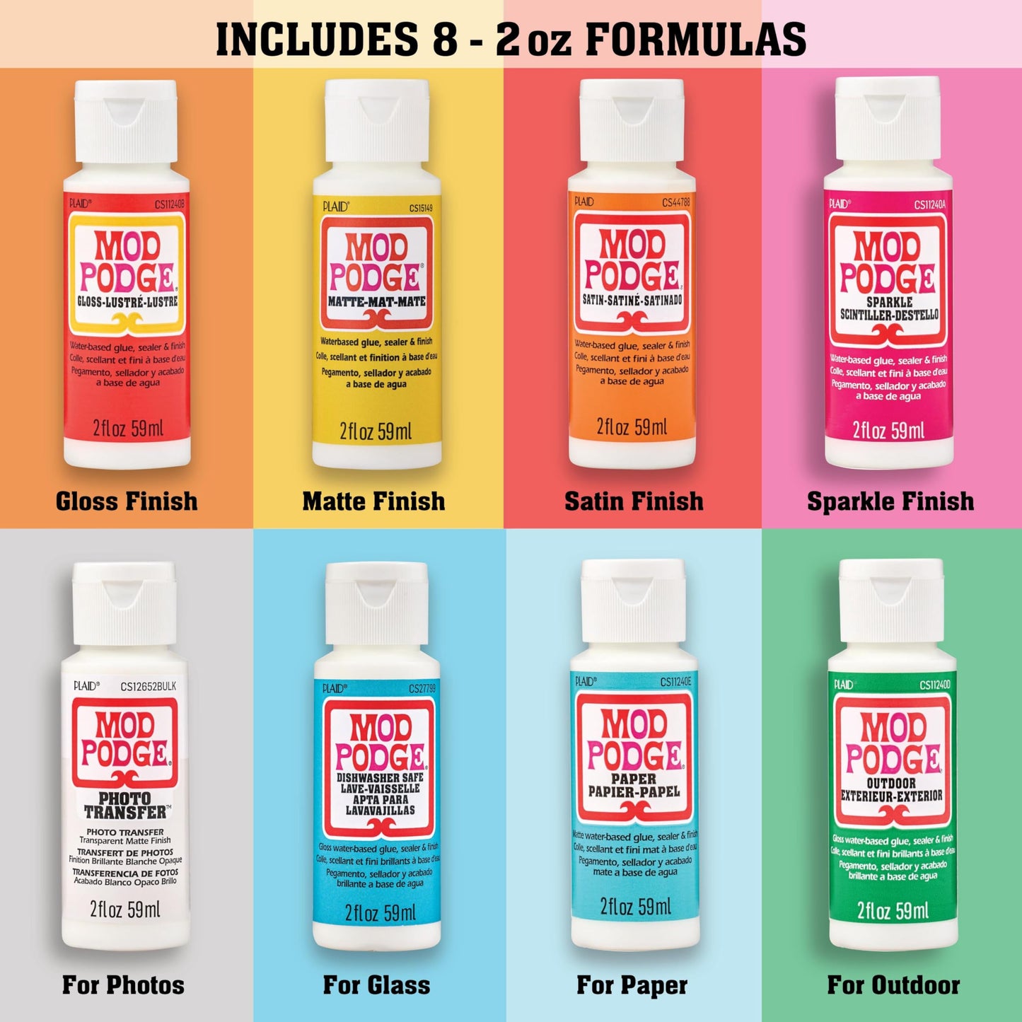 Mod Podge, Essential Decoupage Kit, Featuring 8 Formulas and 10 Tools, Perfect for DIY Arts and Crafts Projects