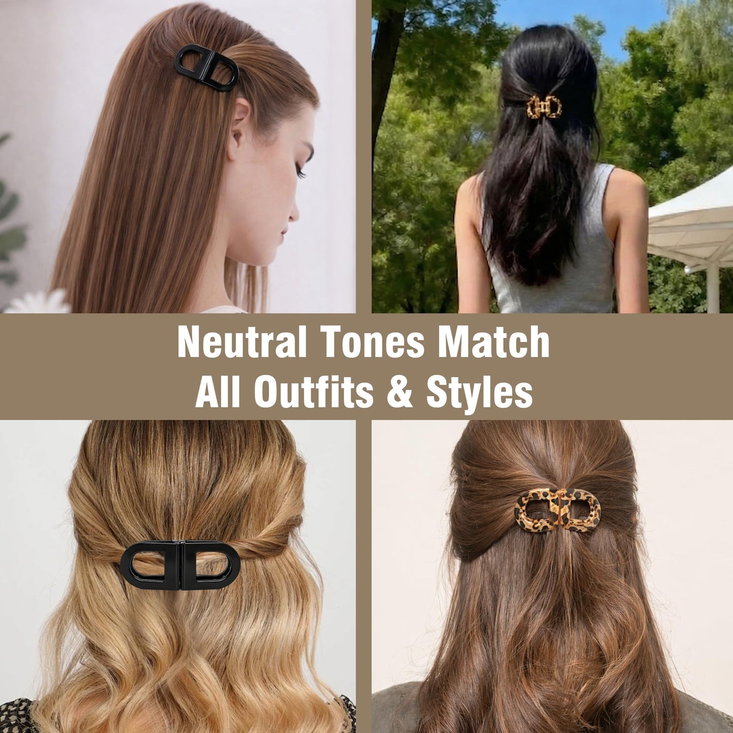 2PCS Magnetic Hair Clips for Women, Strong Hold No-Slip Hair Styling Clips, 2-in-1 Seamless Design for Easy Everyday Hairstyles