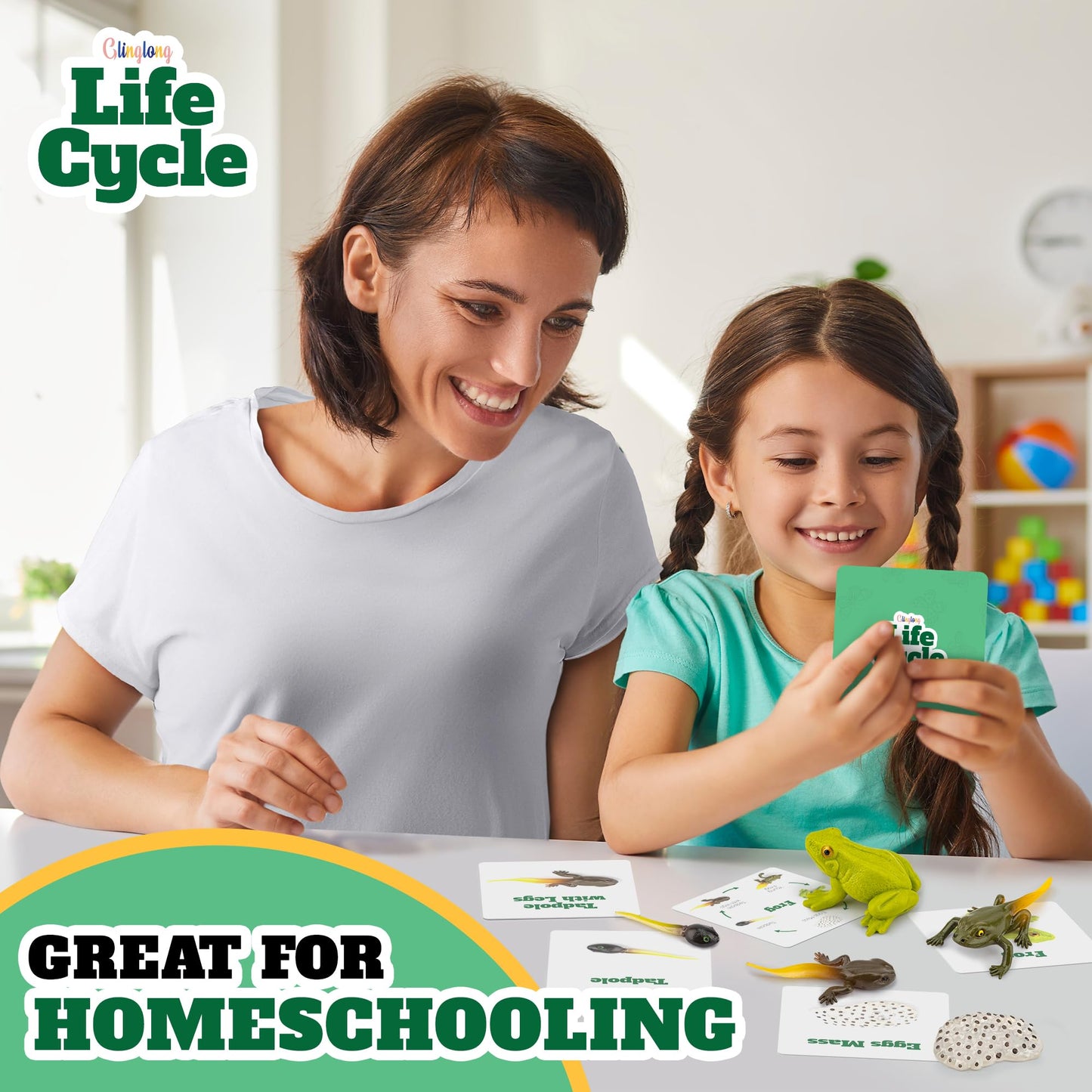 Life Cycle Kit Montessori - Realistic Figurine Toys, Animal Matching Game Frog Animals, Easter Basket Stuffers for Kids, Science Fun for Learning Education Toys