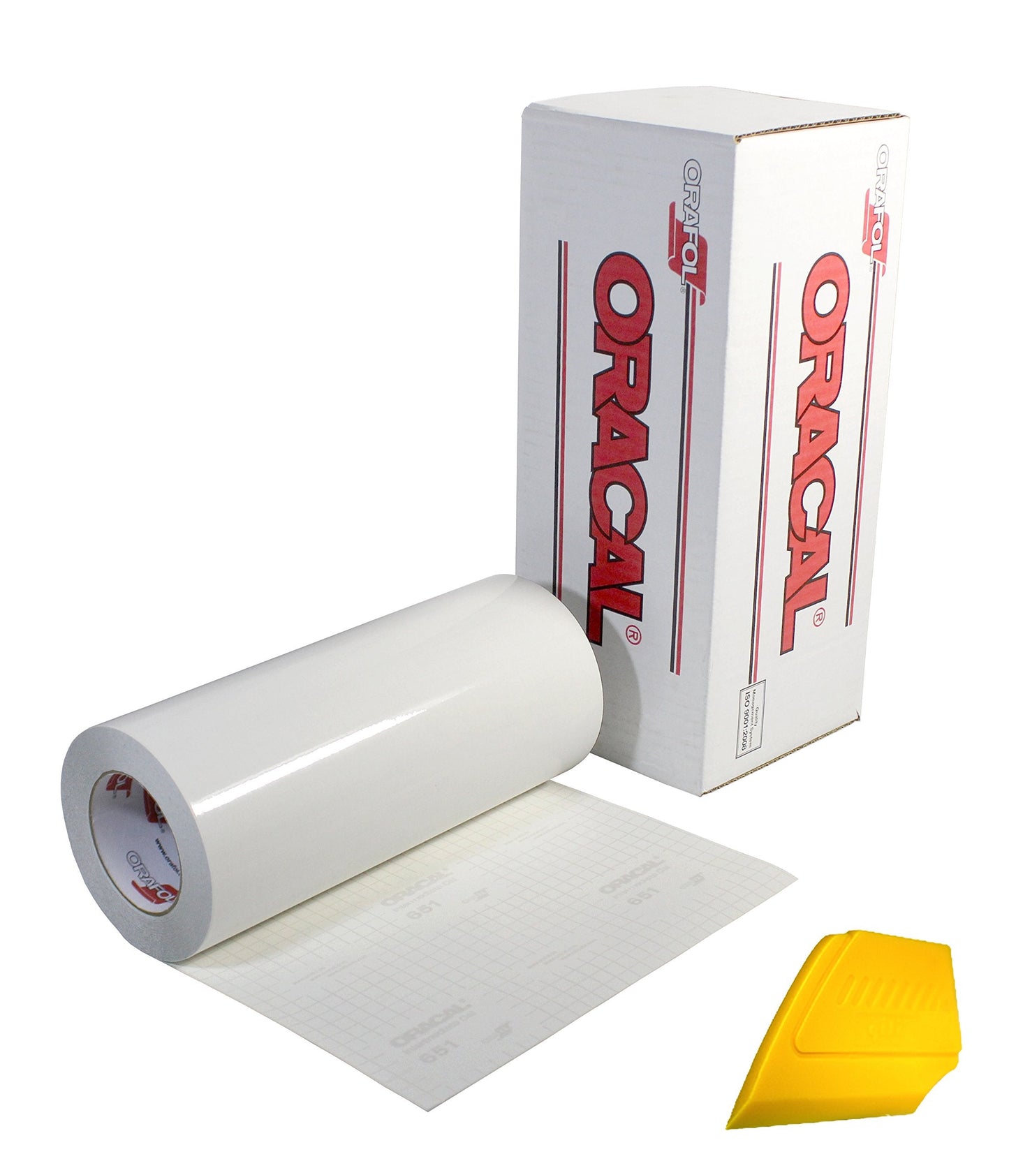 ORACAL Clear Transfer Tape Roll (12" x 20ft) w/Yellow Squeegee