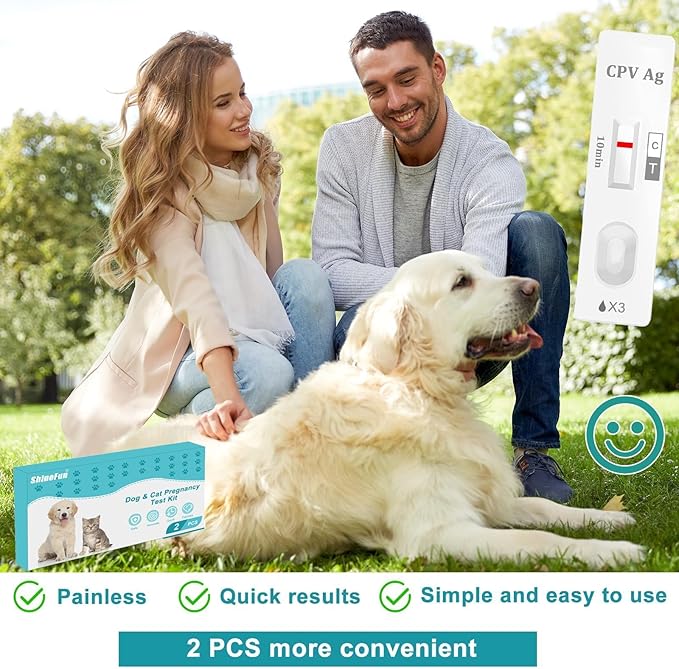Dog & Cat Pregnancy Test Kit - 98.8% Accurate Urine Test, 2-Count with 10-Minute Results for Early Detection