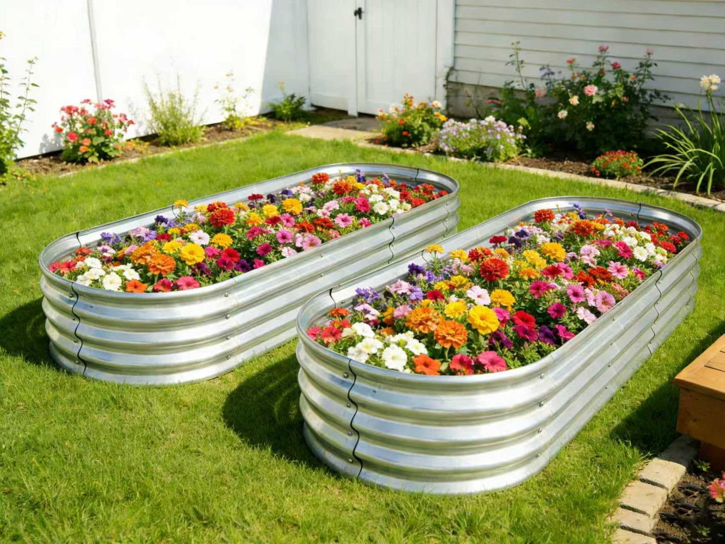 Yararday 6 ft x 2 ft Raised Garden Bed Metal Elevated Planter for Vegetable Flower Herb (2pk)