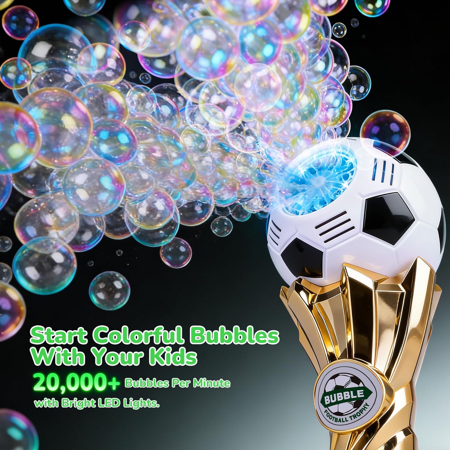 Football-Shaped Bubble Machine, Perfect for Children to Play with Complete with Bubble Solution – The Ideal Toy Bubble Machine for Kids