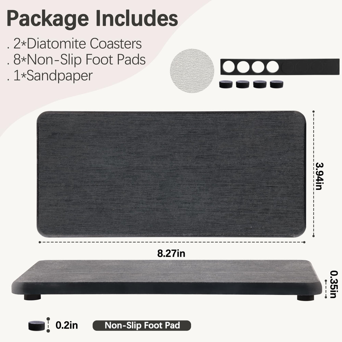 2 Pcs Sink Stone Soap Trays (2 Count)