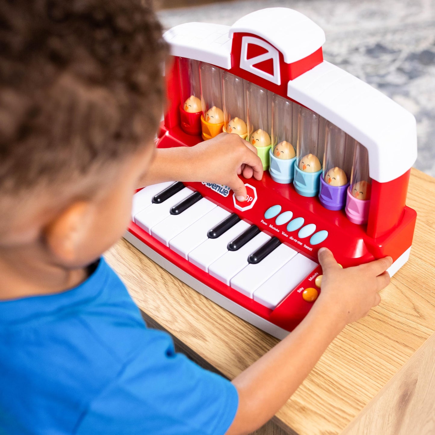 Farm Animals Keyboard Preschool Learning Toy with Silly Sounds and Light-Up Piano with Learning Songs for Infants