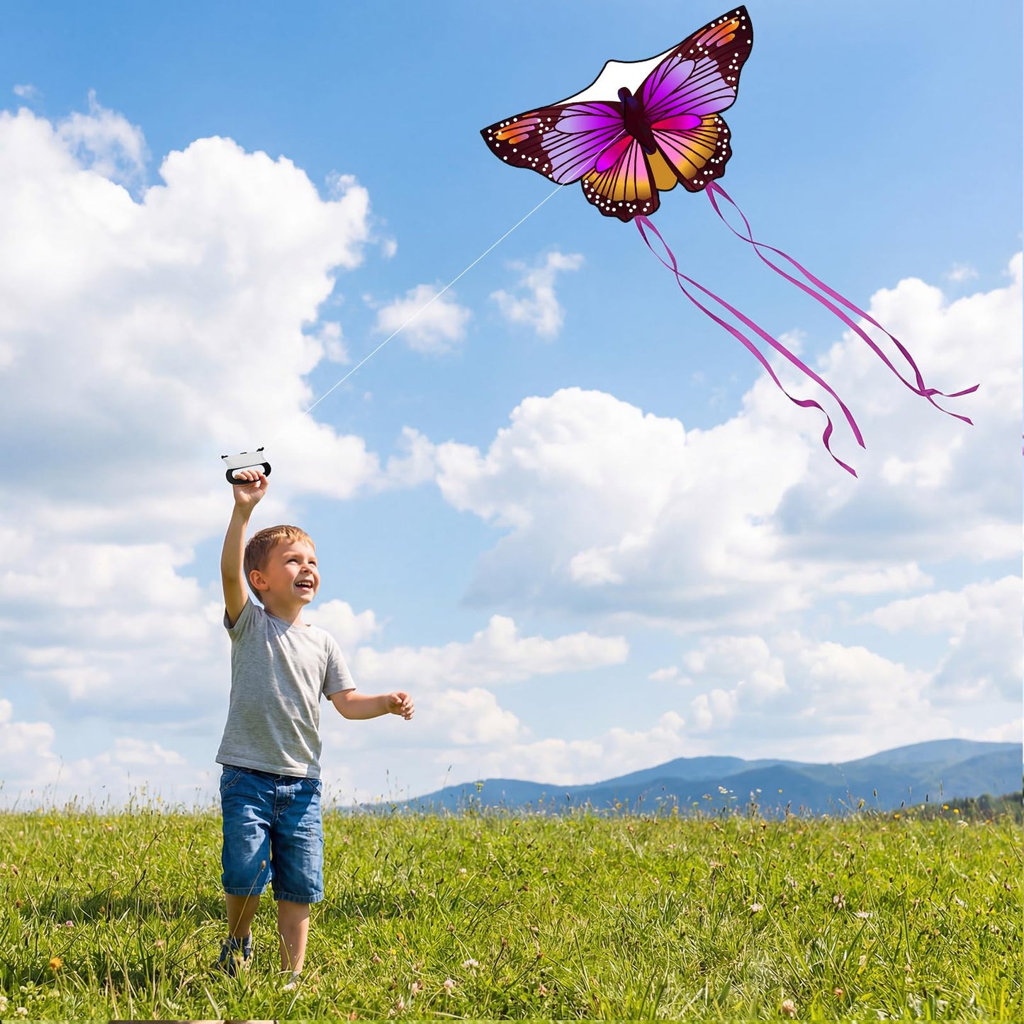 3 Pack Large Kites - Butterfly Delta Dragonfly Kites Easy to Fly for Adults Kids Beach Park Outdoor Game Activities, Gifts for Easter and Festival
