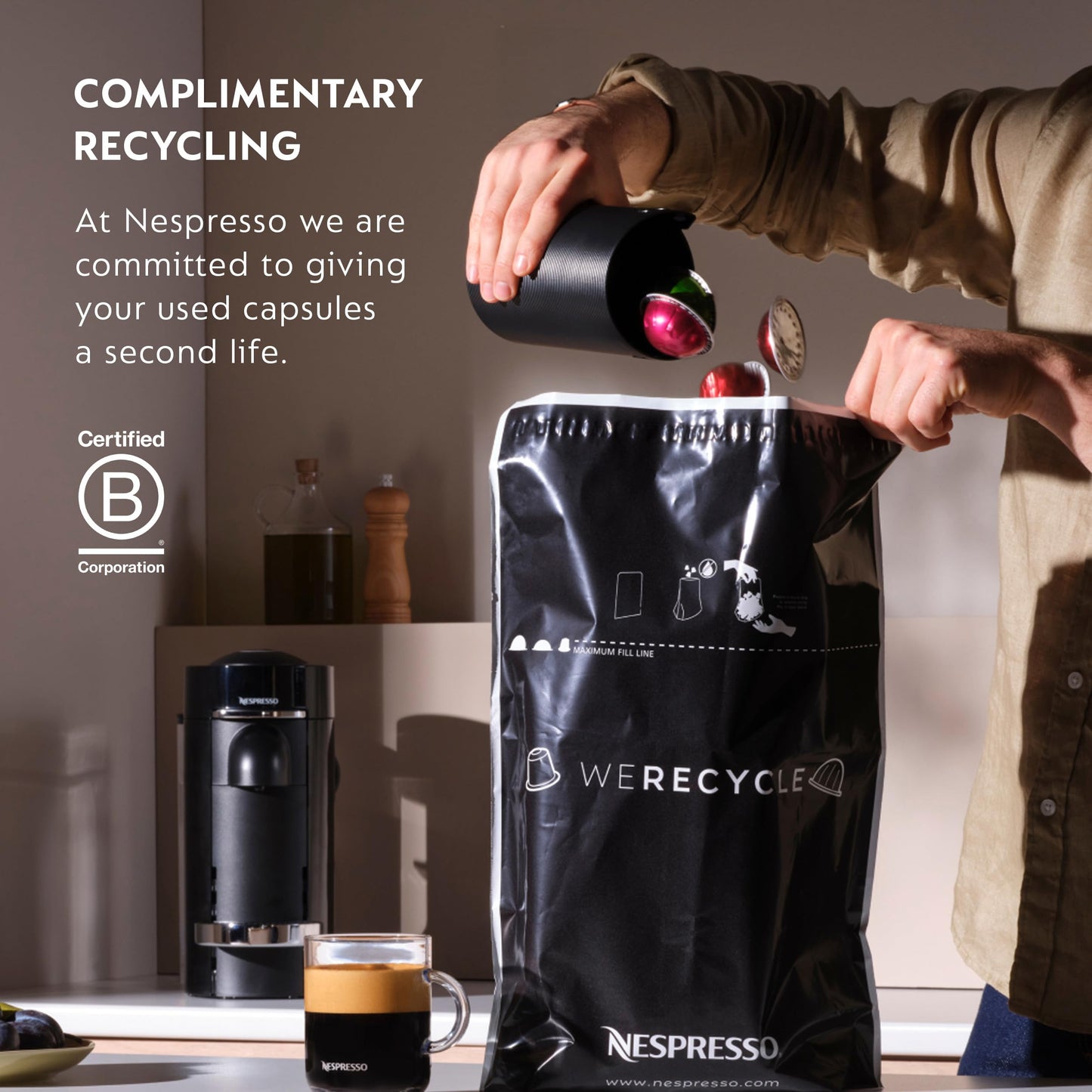 Nespresso Vertuo Pop+ Coffee and Espresso Maker by Breville with Milk Frother, Coconut White