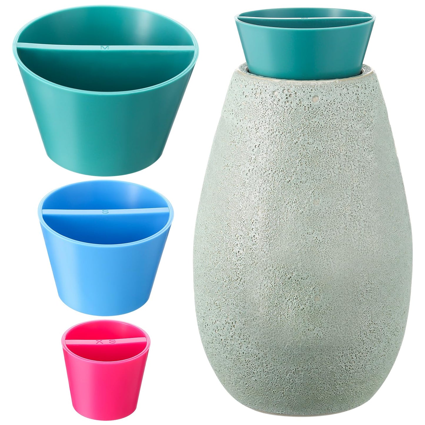 LOYIM 3 Pcs Rim Cone Pottery Trimming Tools, Pottery Rim Shaper, 3D Printed Ceramic Craft Fixing Tool Supplies for Clay Enthusiasts, Multiple Sizes (Xs, S, M)