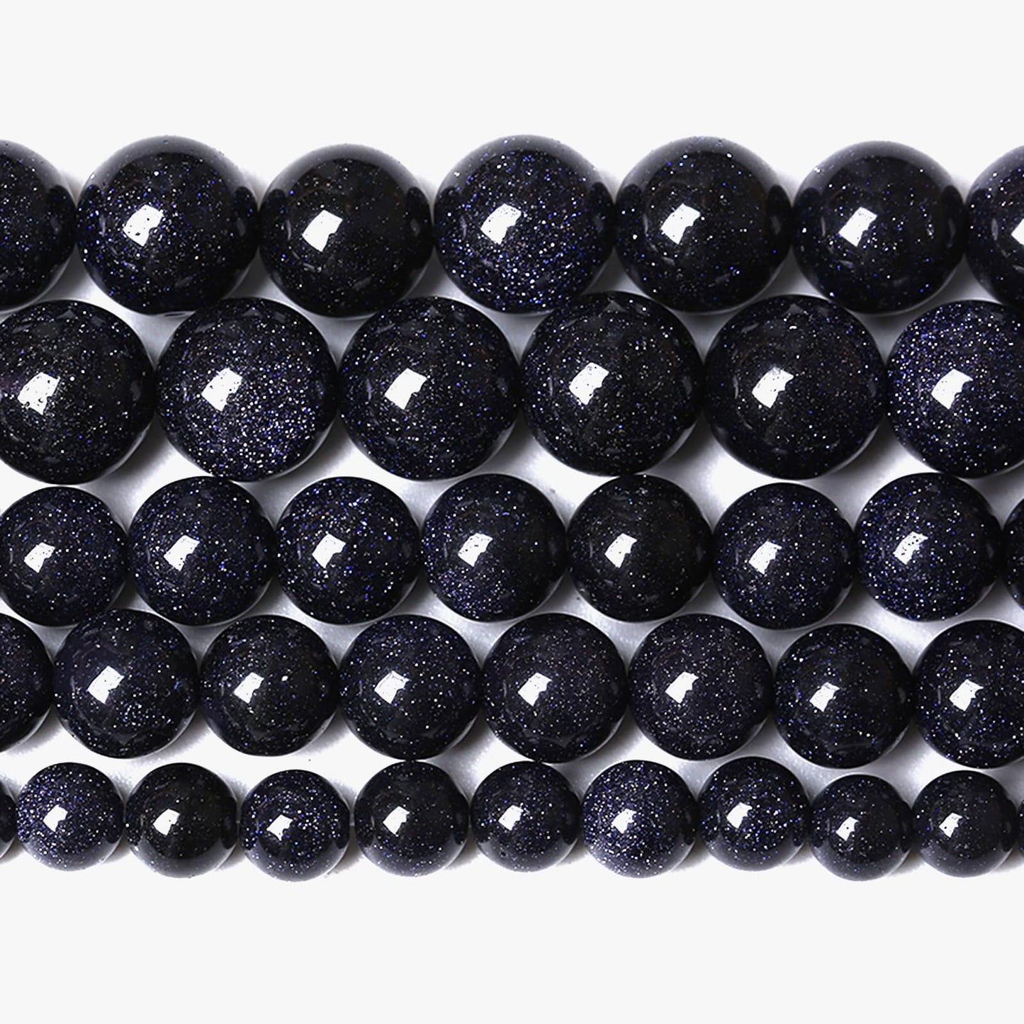 Natural Blue Sand Stone Beads for Jewelry Making Round Gemstone Beads DIY Bracelet Necklace 180pcs 4MM 2 Strands 32"