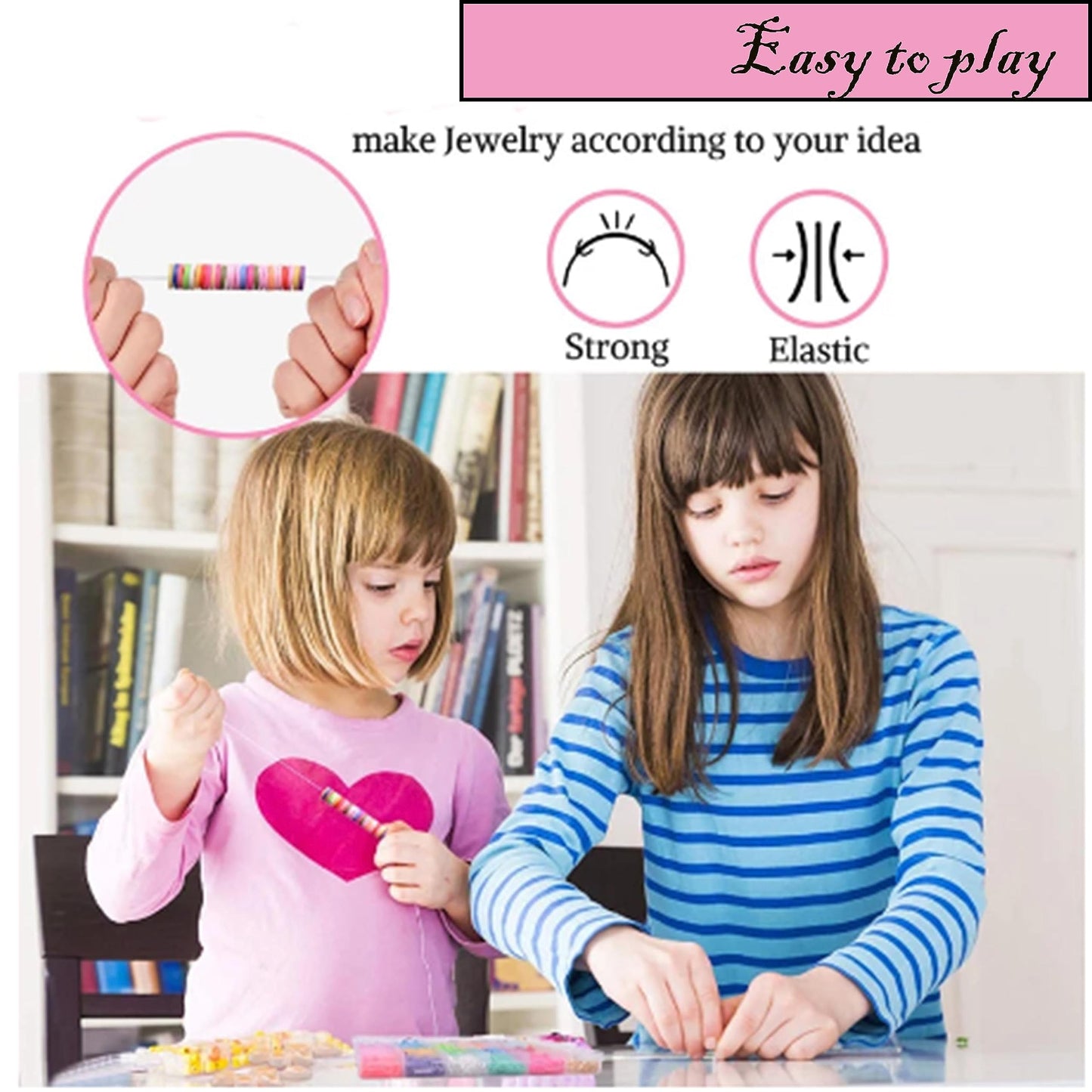 XJRLUK Clay Beads Bracelet Making Kit, 6 Boxes 20000+ PCS 144 Colors Polymer Flat HEISHI Beads Kit for Jewelry Making, Crafts Gift for Christmas Party Gift Craft kit