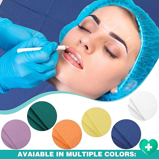 Newwiee 750 Pcs Disposable Dental Bibs Bulk Waterproof Tattoo Sheet Patients for Lash Nail Art Tray Cover 13" x 18"(Blue)