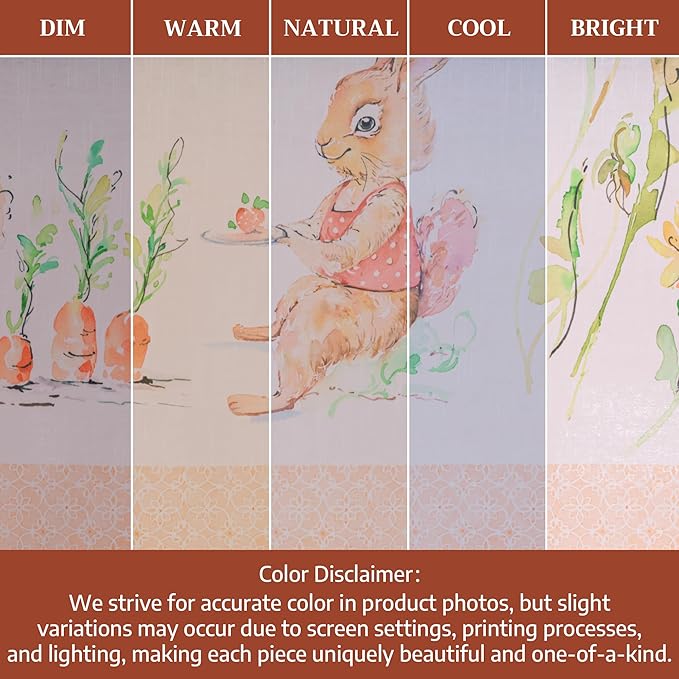 Maison d' Hermine Table Cloth Rectangle Table 100% Cotton 60 x 108 Inches Tablecloth Reusable Decorative for Dining Room Farmhouse Home Valentines Day Decorations Spring Summer - Bunny Party