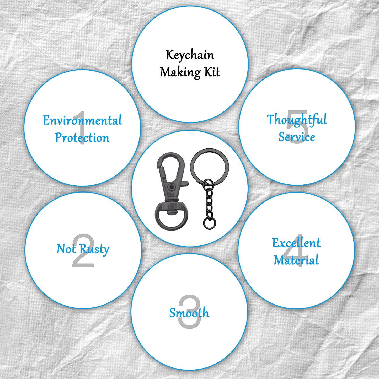 150Pcs Swivel Snap Hook Set,Gun Black Swivel Clasps Lanyard Snap Keychain Hooks Lobster Clasp Split Key Rings with Chain and Jump Rings Bulk for Keychain Lanyard,Charm,Jewelry,DIY Crafts Supplies