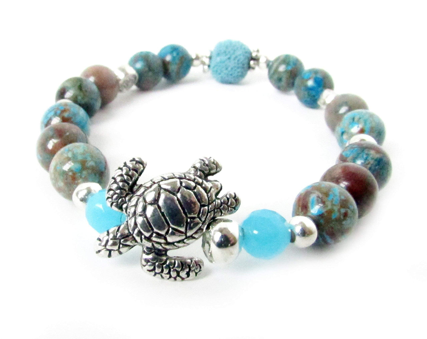 Sea Turtle Lava Bracelet, Stone Bracelet, Aromatherapy Jewelry, Christmas Gifts for Her