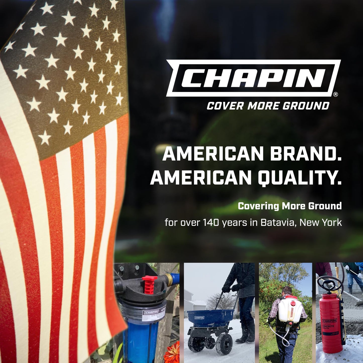 Chapin 4697: Industrial High Flow Firefighter Style Garden Hose Nozzle, Classic Fireman Style Grip Nozzle with Threaded Garden Hose Connection, Adjustable Twist Nozzle, Up to 250 PSI, Red/Black