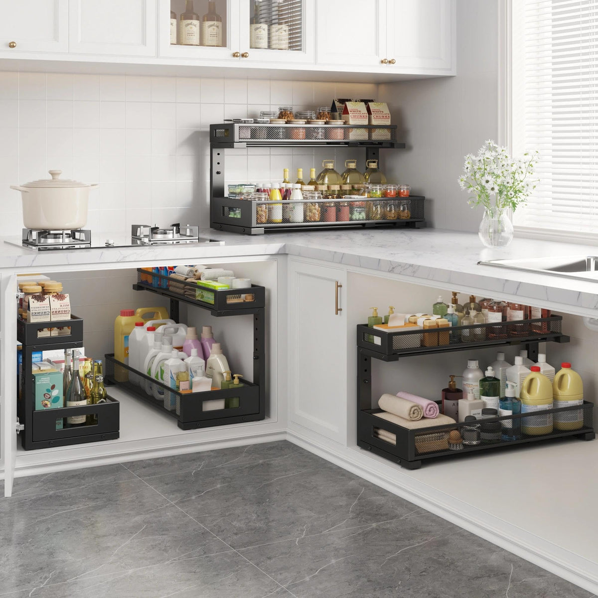 2 Pack 20.47IN Depth Under Sink Storage Organizer (2 Count)