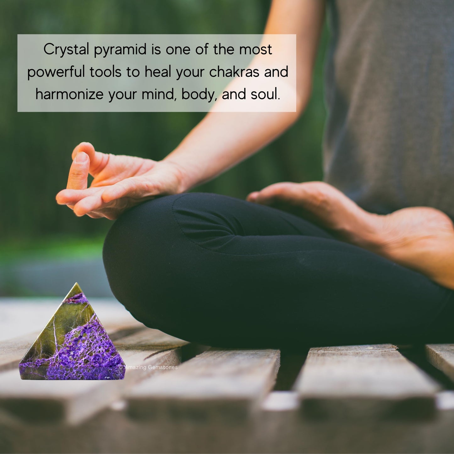 Amazing Gemstone Stichtite Pyramid Crystal Healing Stones - 1.5" Great Pyramid Figurine of Natural Stone Pyramid for Meditation, Reiki, Chakra Balancing and Crystal Pyramids Grid (Stichtite)
