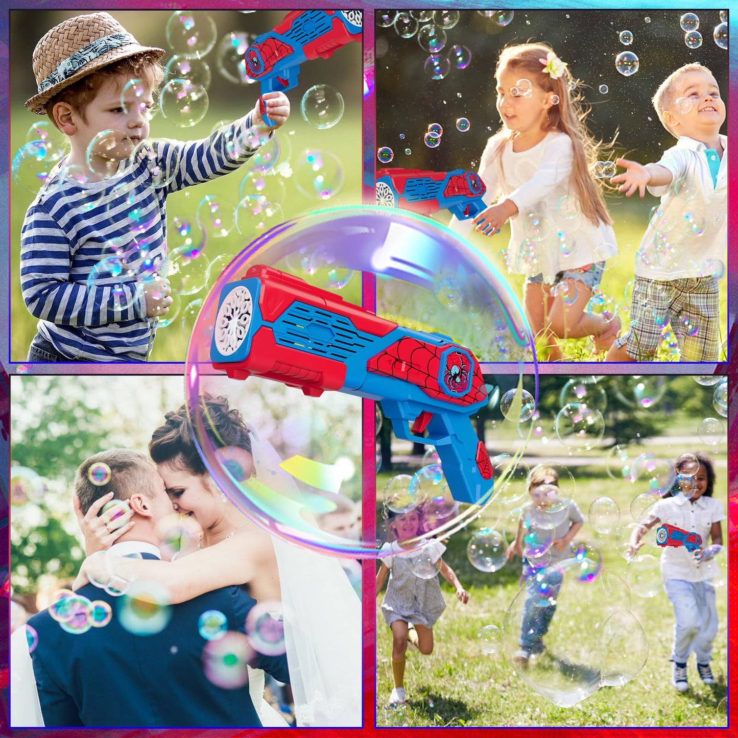 Bubble Machine Gun for Kids: Toys for 3+ Year Old Boys, Toys for Boys 4-6, Outsider&Outdoor Toy for Toddlers 3-5, Easter, Summer, Wedding, Party Favors, Halloween, Birthday Gifts