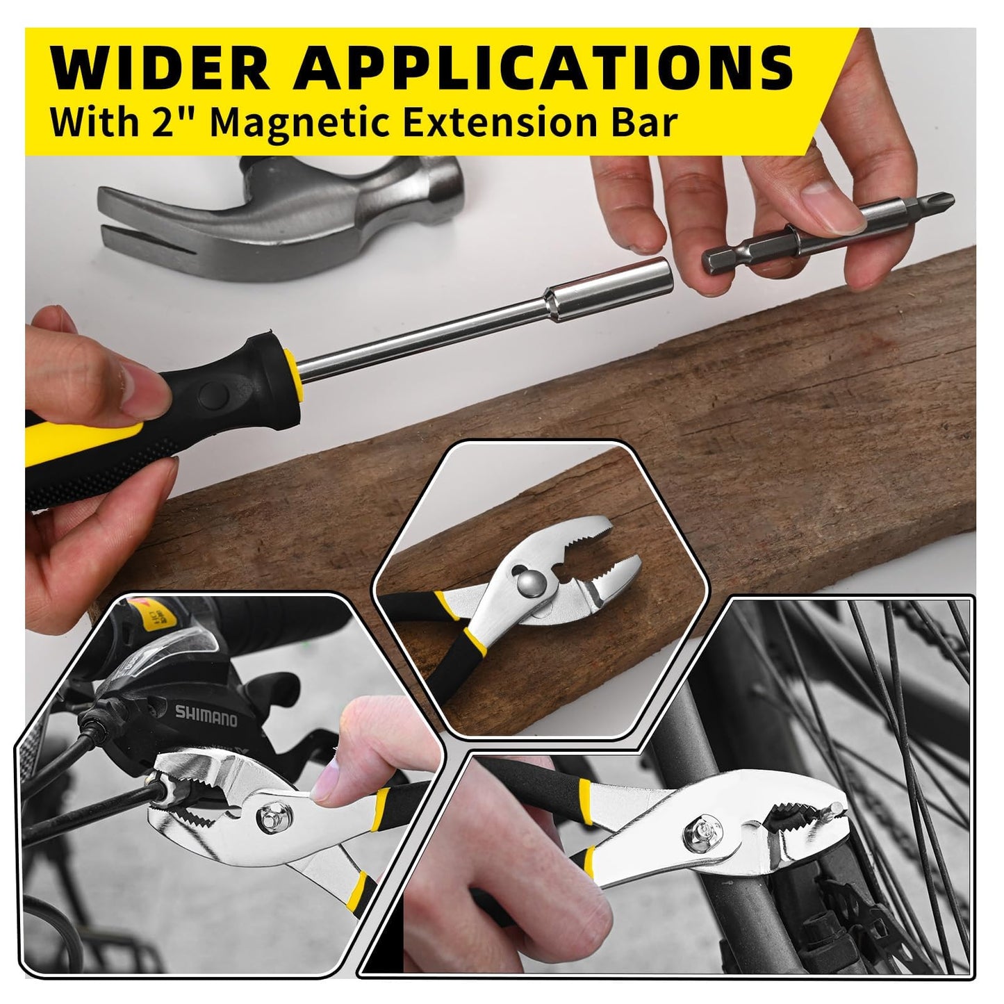 39 Piece Tool Set General Household Tool Kit - Basic Home Tool Set Small Hand Tool Kit with Plastic Toolbox Storage Case for Home Garage Office College Dormitory Use Yellow