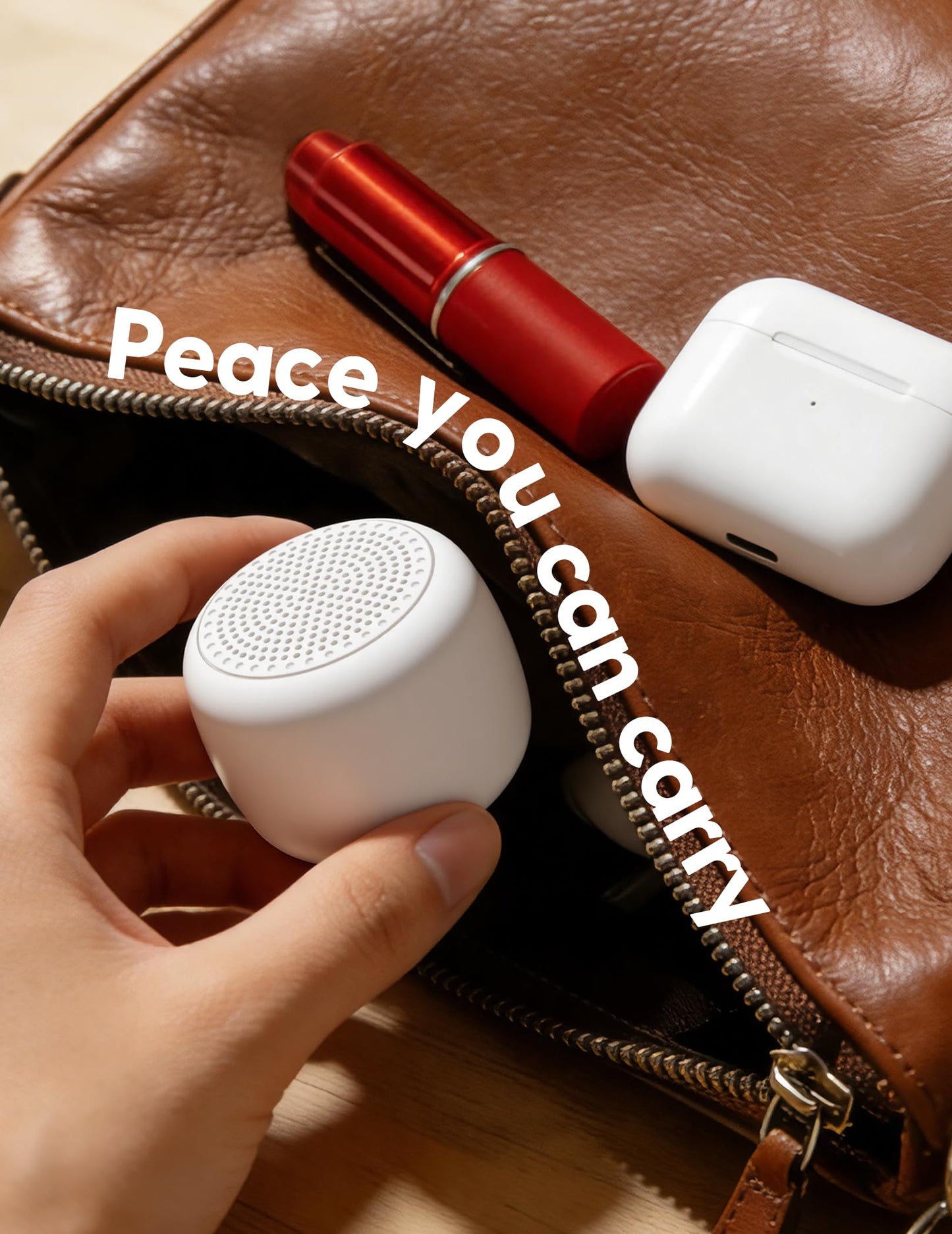 Babelio White Noise Sound Machine for Adults Kids Baby, Mini, 15 Non-looping Sounds, Timer, Memory Function, Easy to Pocket and Travel White