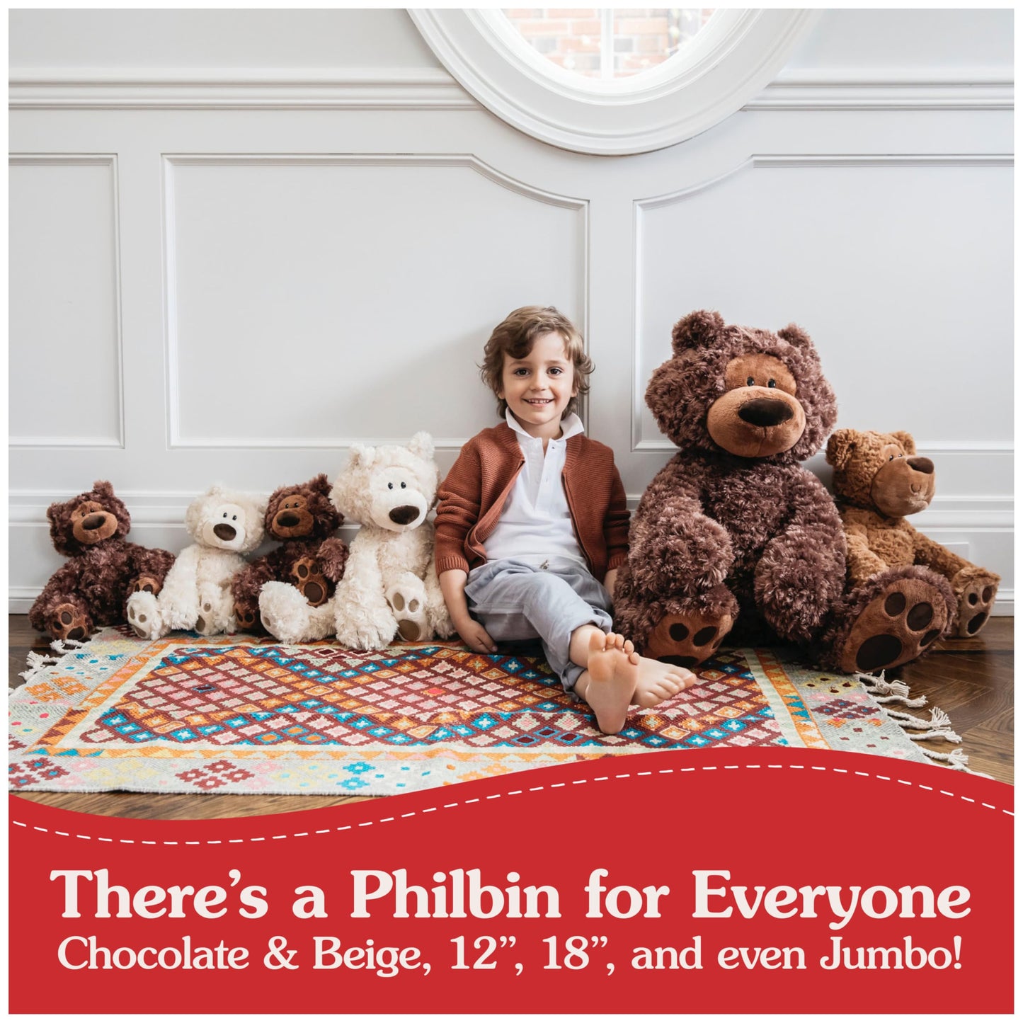 GUND Philbin Classic Teddy Bear, Premium Stuffed Animal for Ages 1 and Up, Chocolate Brown, 18”