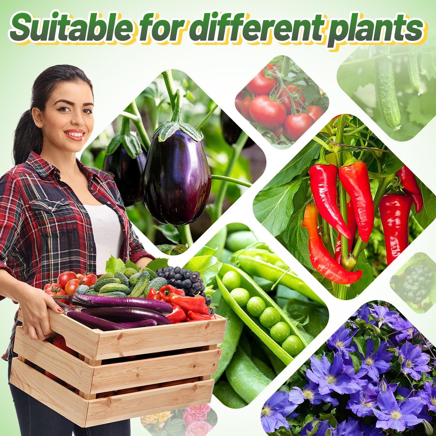 ANPHSIN Sturdy Triangle Tomato Cage with Movable 10 Gal Grow Bags - 3 Sets 47'' Plants Garden Trellis Planters, Support for Indoor Outdoor Beans, Peppers, Eggplants, Climbing Vegetables