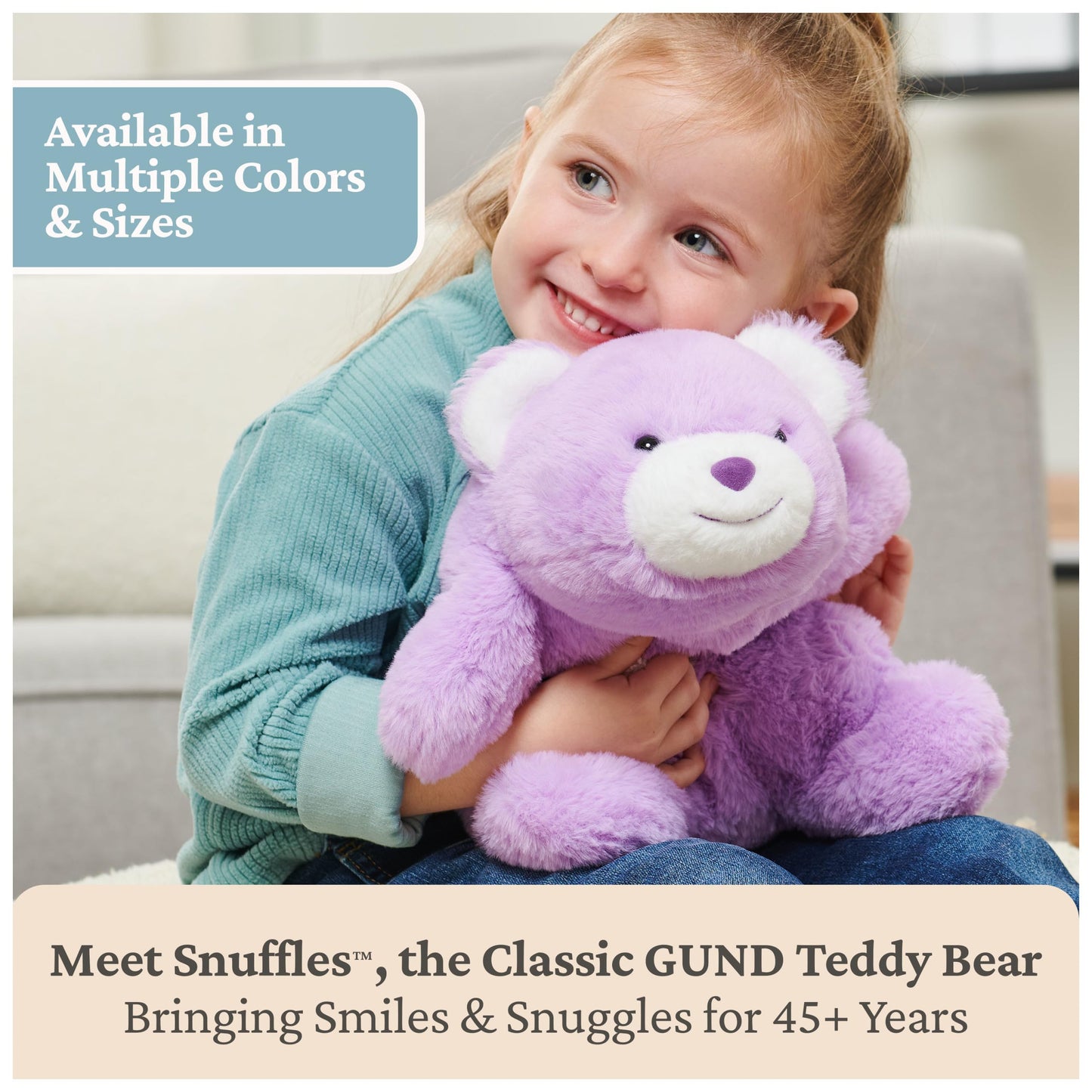 GUND Baby Snuffles Soother, Premium Teddy Bear Sensory Toy and Sleep Aid for Babies, Stuffed Animal for Ages 0 and Up, White/Cream, 9”