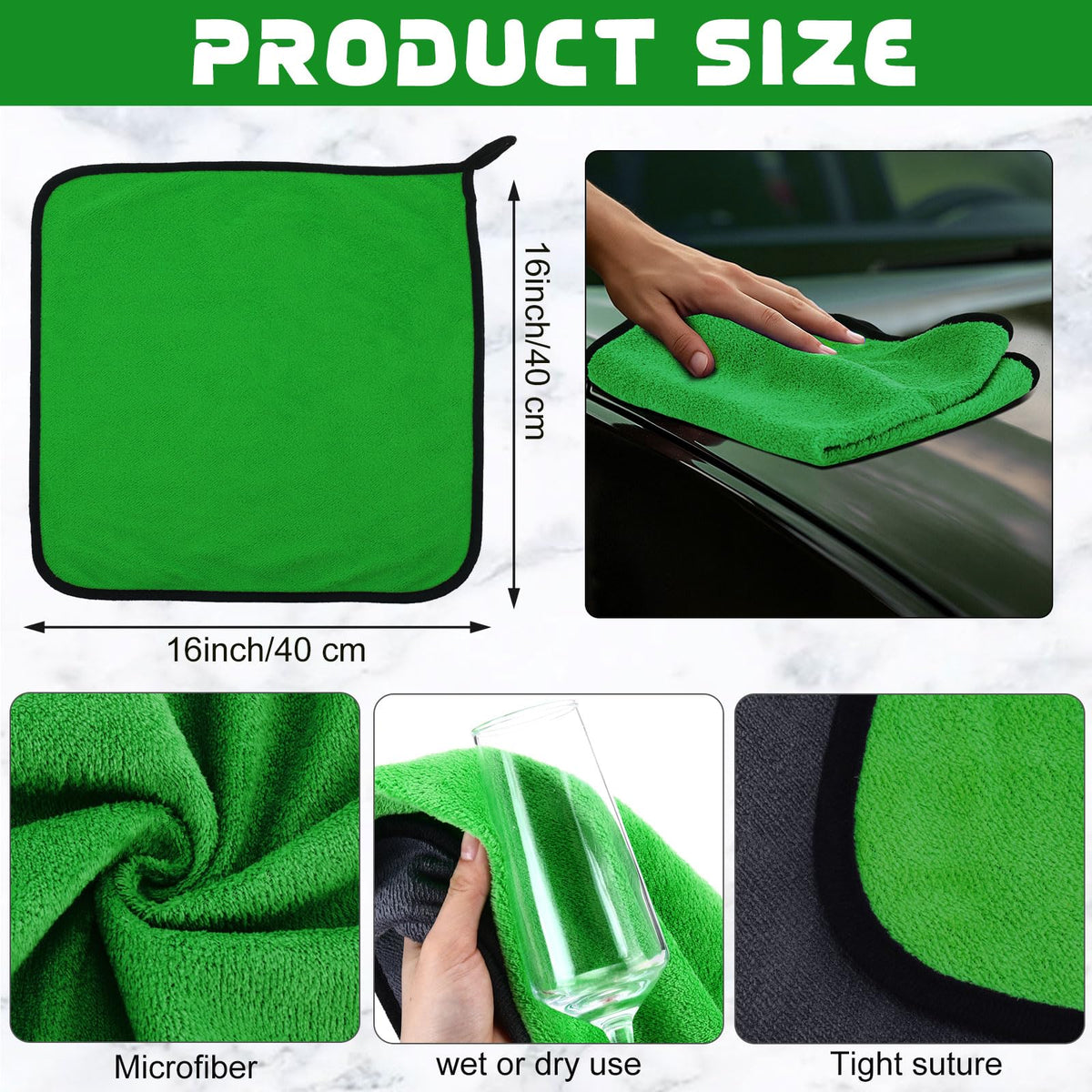 50 Pcs Microfiber Towels (50 Count)