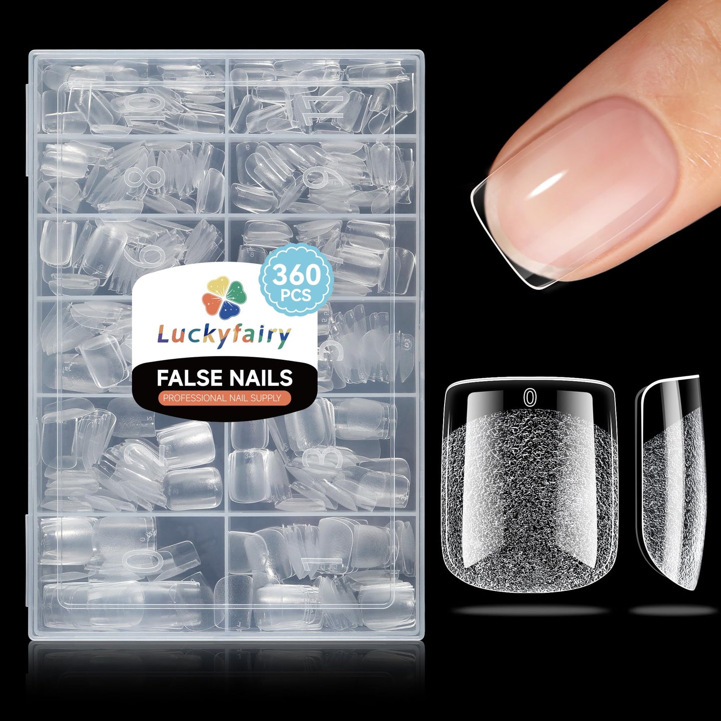 Extra Short Square Nail Tips: XS Short Nail Tips 360PCS Fake Nails 12 Sizes Soft Gel Pre-Shaped Acrylic Clear Square Press on Nails Tips for Nail Extension Home DIY Salon