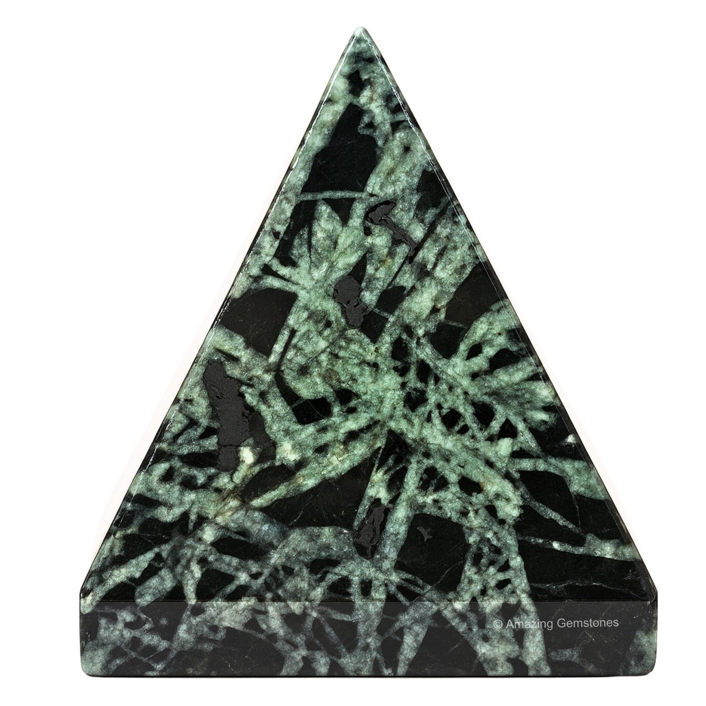 Amazing Gemstone Flower Stone Pyramid Crystal Healing Stones - 2" Great Pyramid Figurine of Natural Stone Pyramid for Meditation, Reiki, Chakra Balancing and Crystal Pyramids Grid