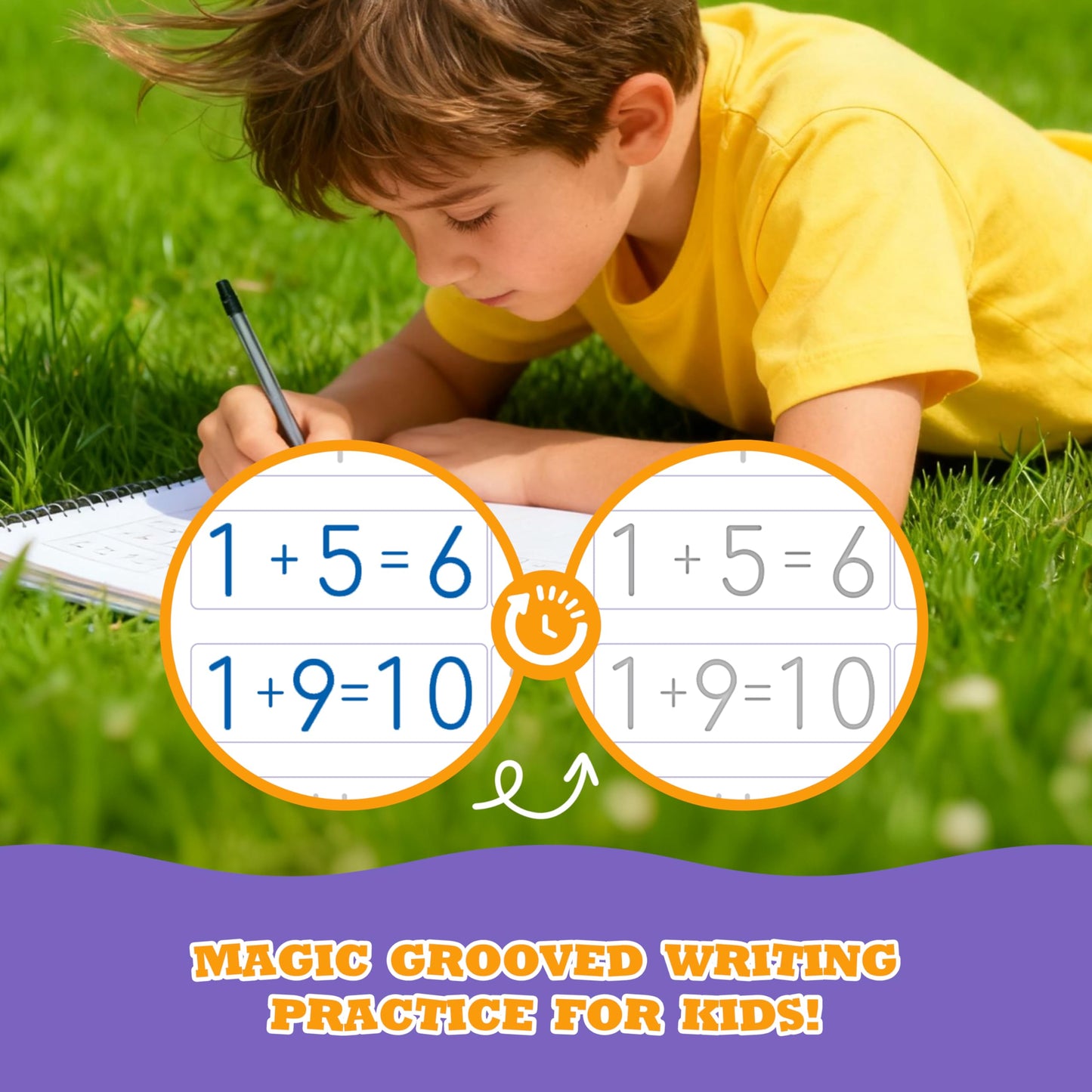 Lumikidz Spanish Magic Grooved Writing Practice for Kids Age 3-5 - Reusable Grooved Handwriting Practice Books for Kids 3-5 - Spanish Preschool Tracing Workbook - Learn Spanish Writing for Kids 5-7
